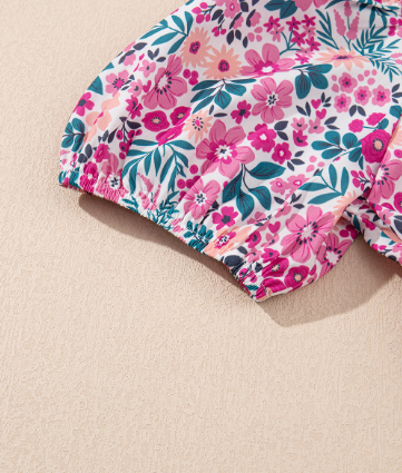 Pink Floral Collared Dress