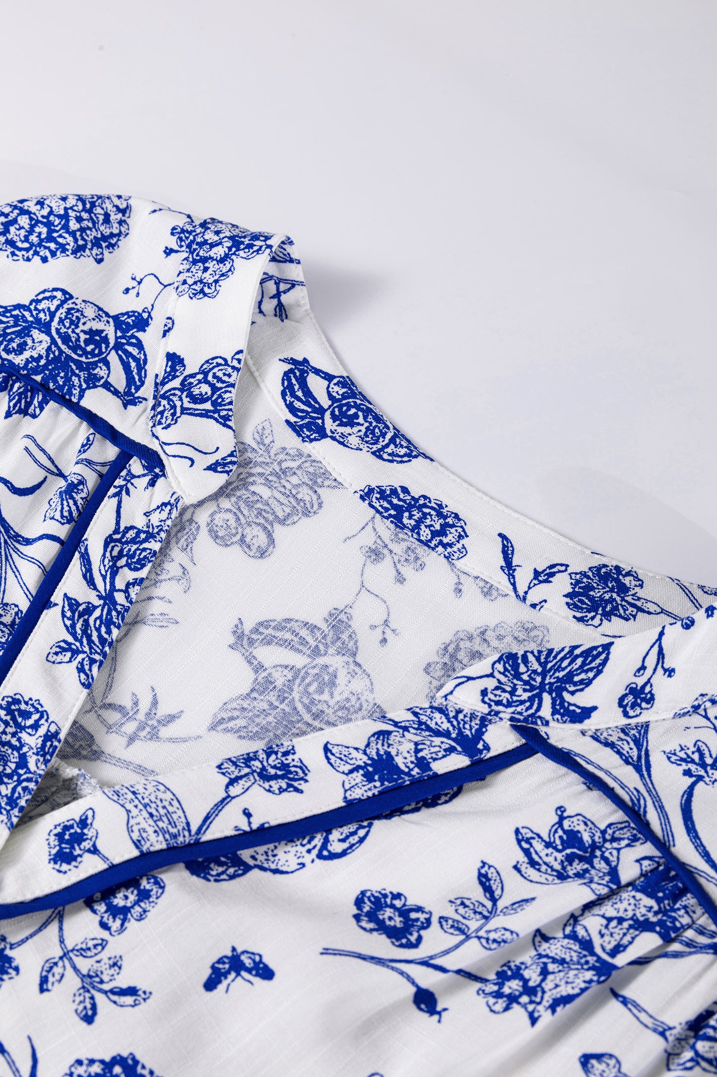 Blue Floral Midi Dress