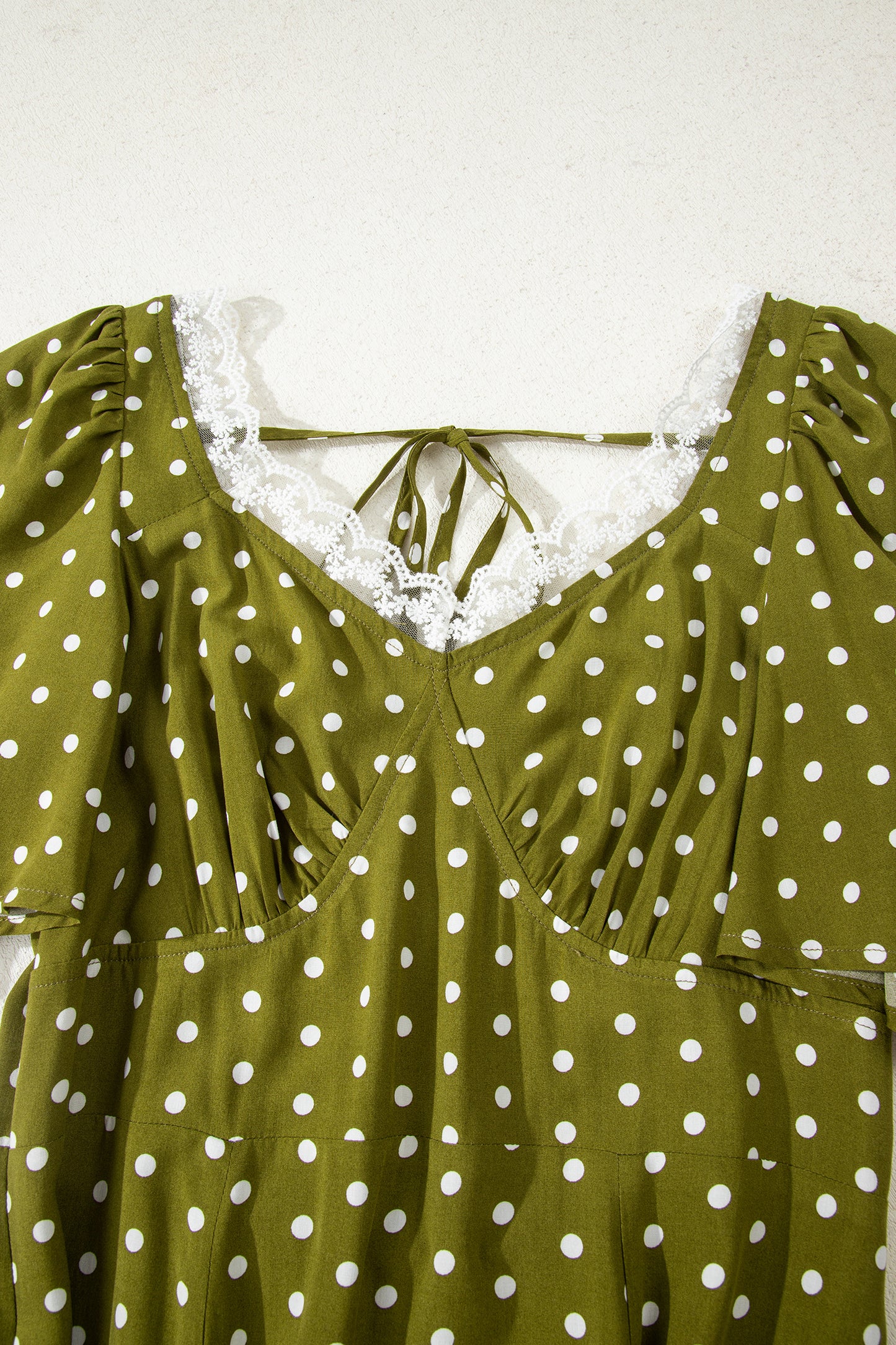 Polka Dot Smocked Maxi Dress