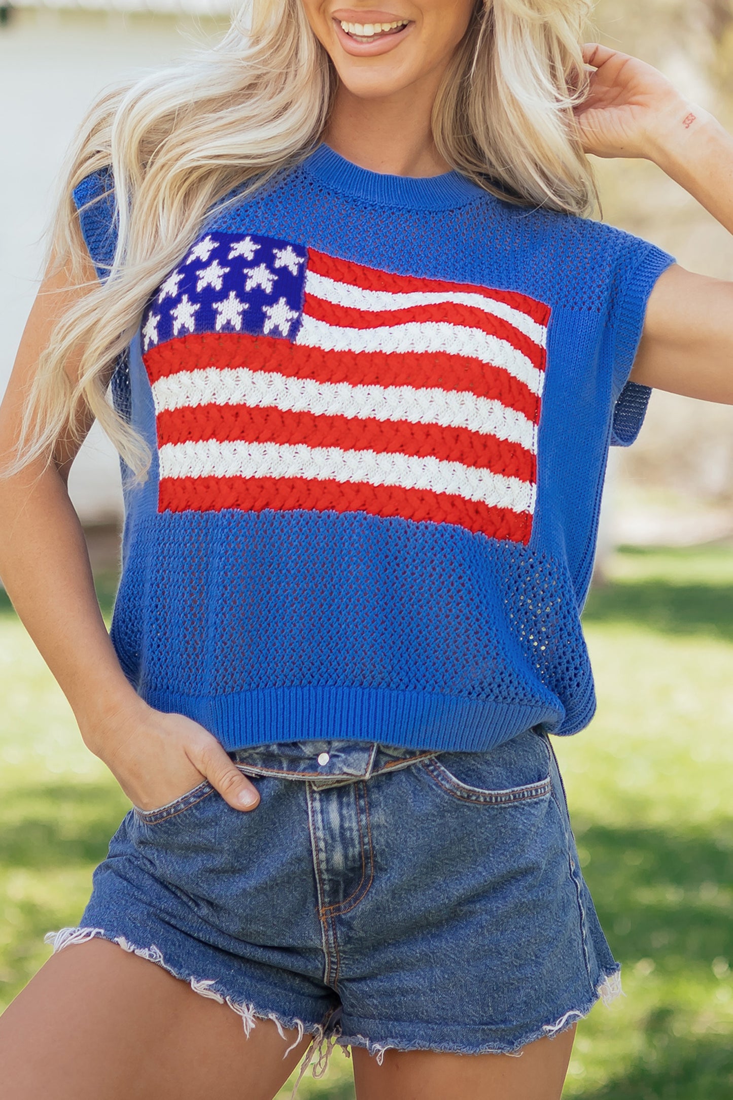 American Summer Sweater Top