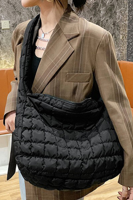 Black Puffer Shoulder Bag