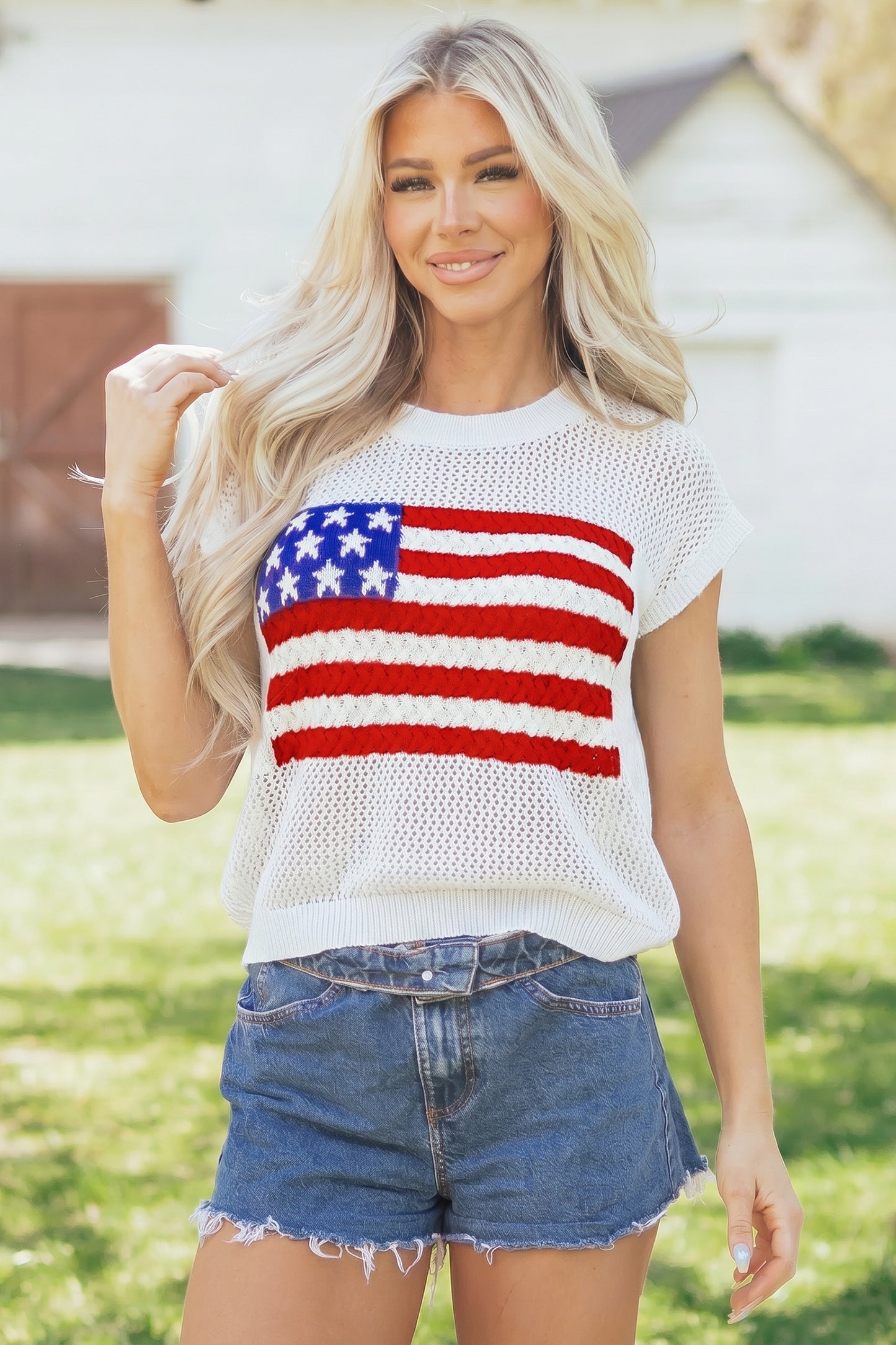 American Summer Sweater Top