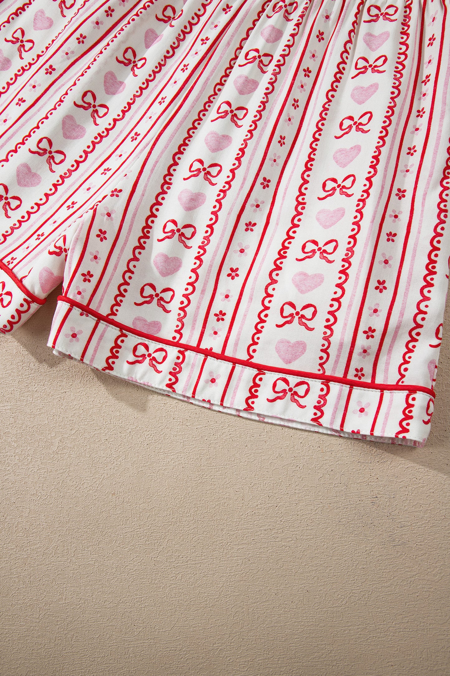 Hearts & Bows 2pc Pajama Set