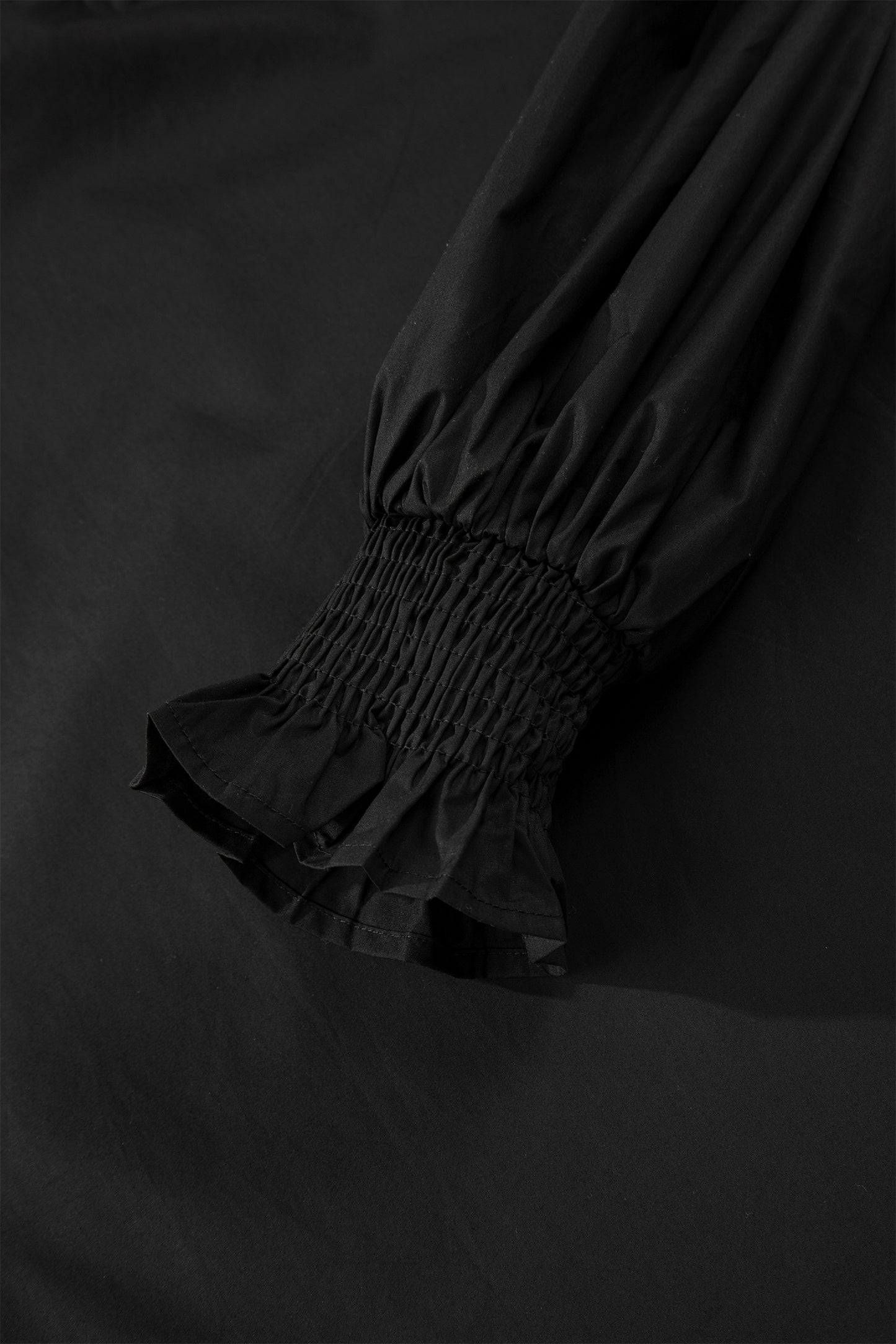 Black Leopard Trim Blouse