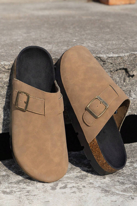 French Beige Suede Slip-ons