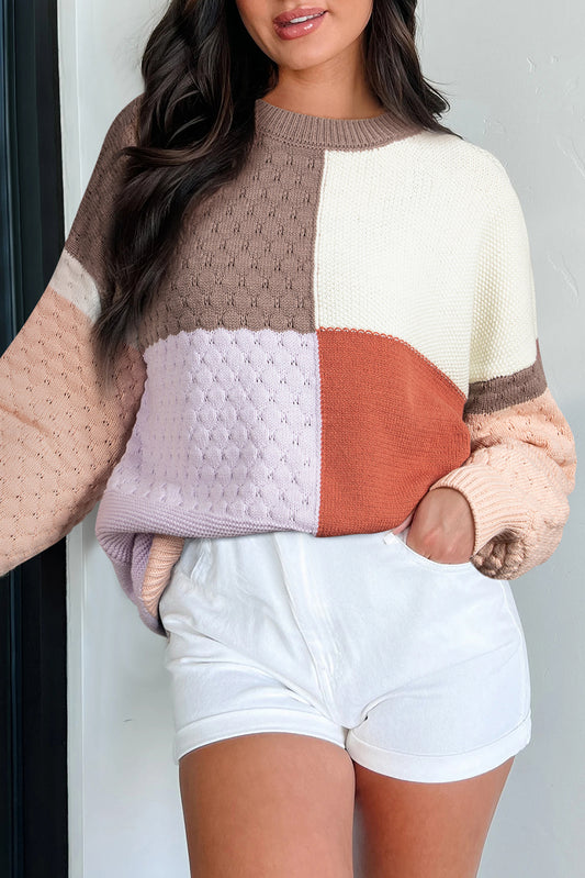 Coffee Colorblock Sweater