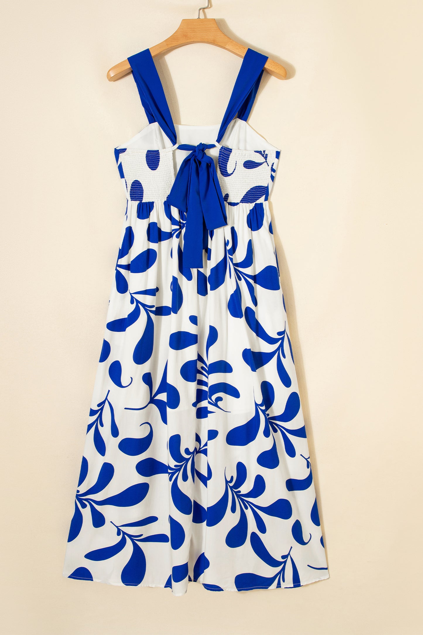 Summer Blue Criss-cross Tie Back Dress
