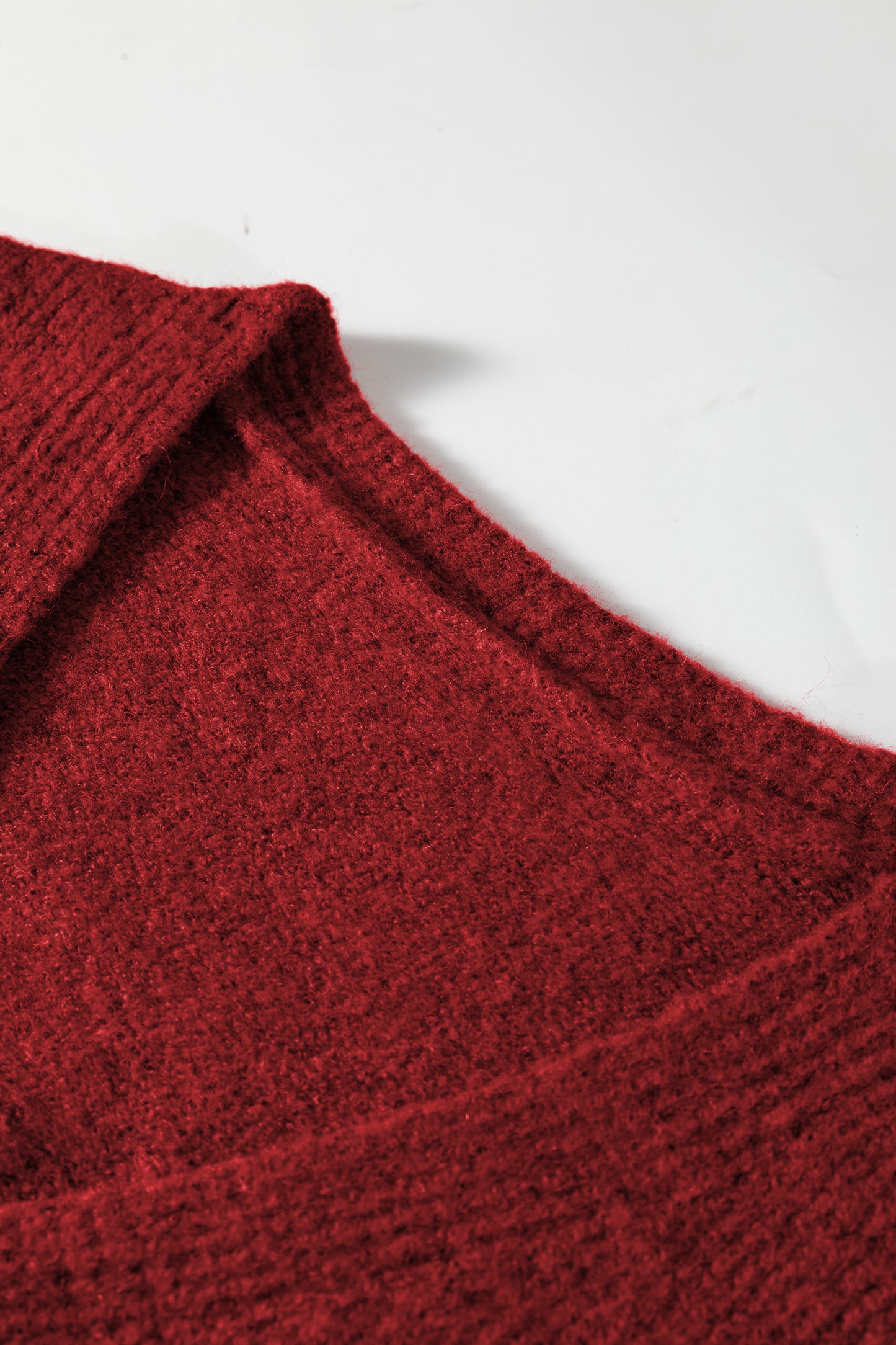 Fiery Red Heart Button Cardigan Sweater