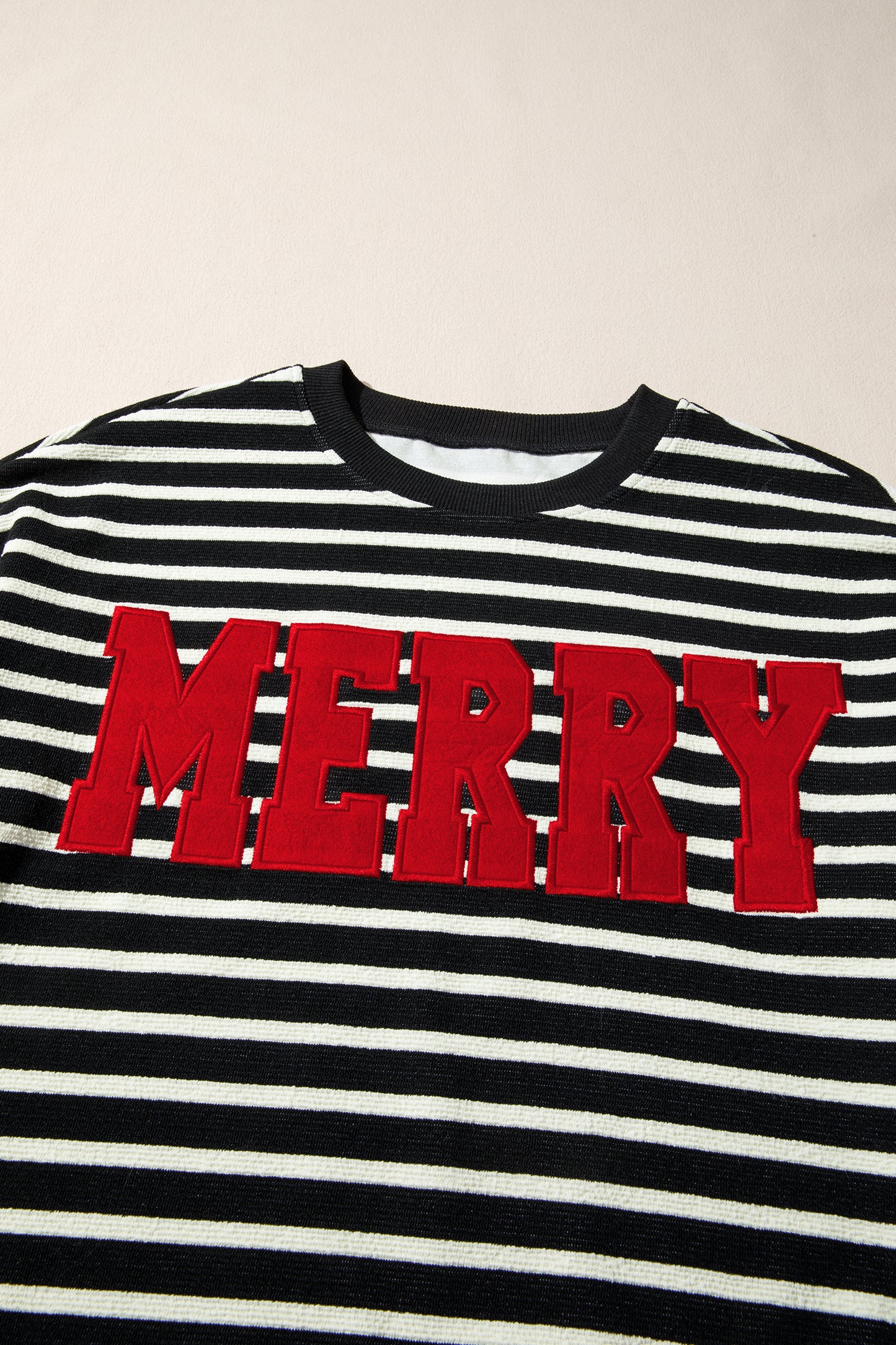 Striped MERRY Sweatshirt
