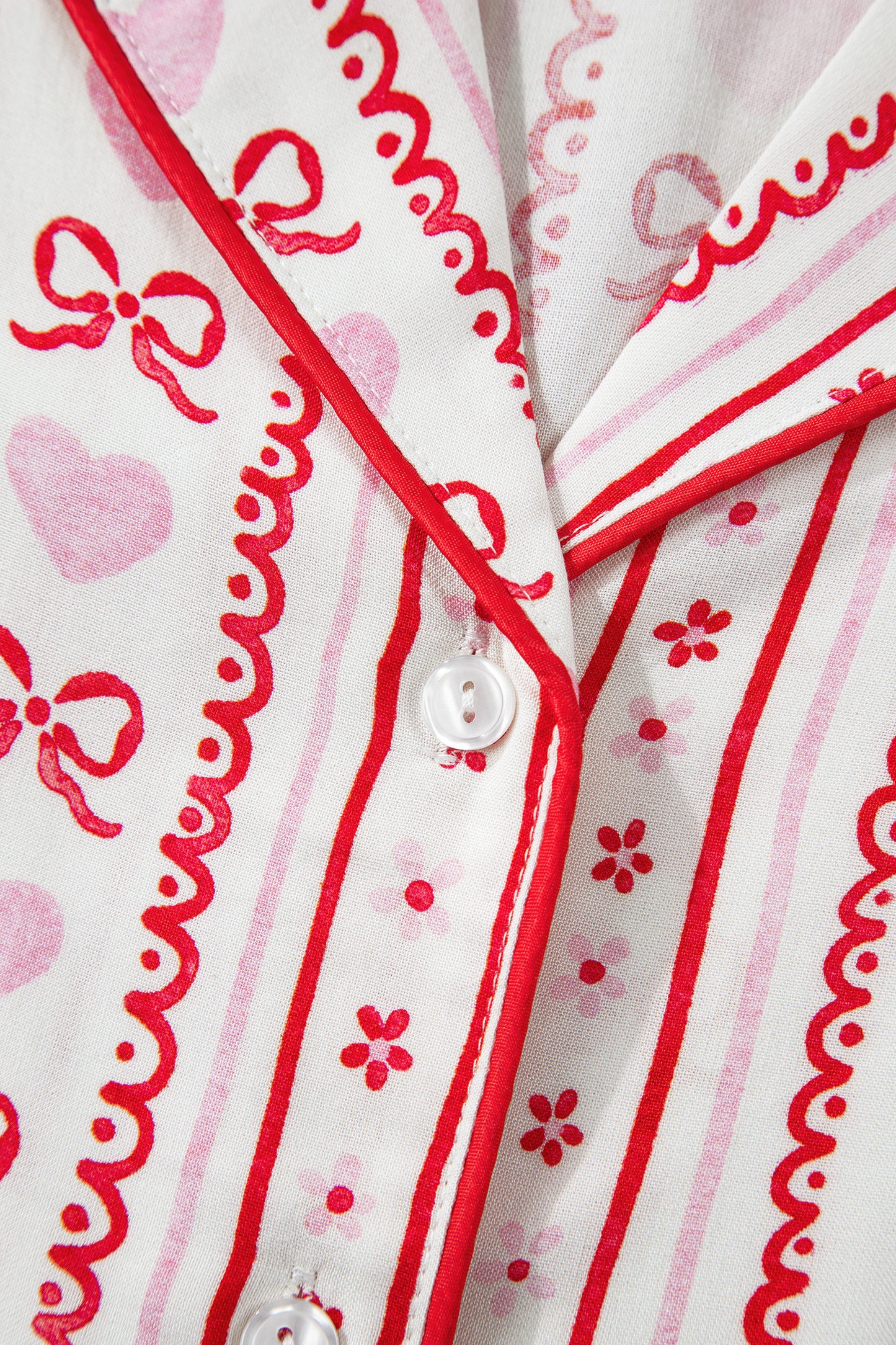 Hearts & Bows 2pc Pajama Set