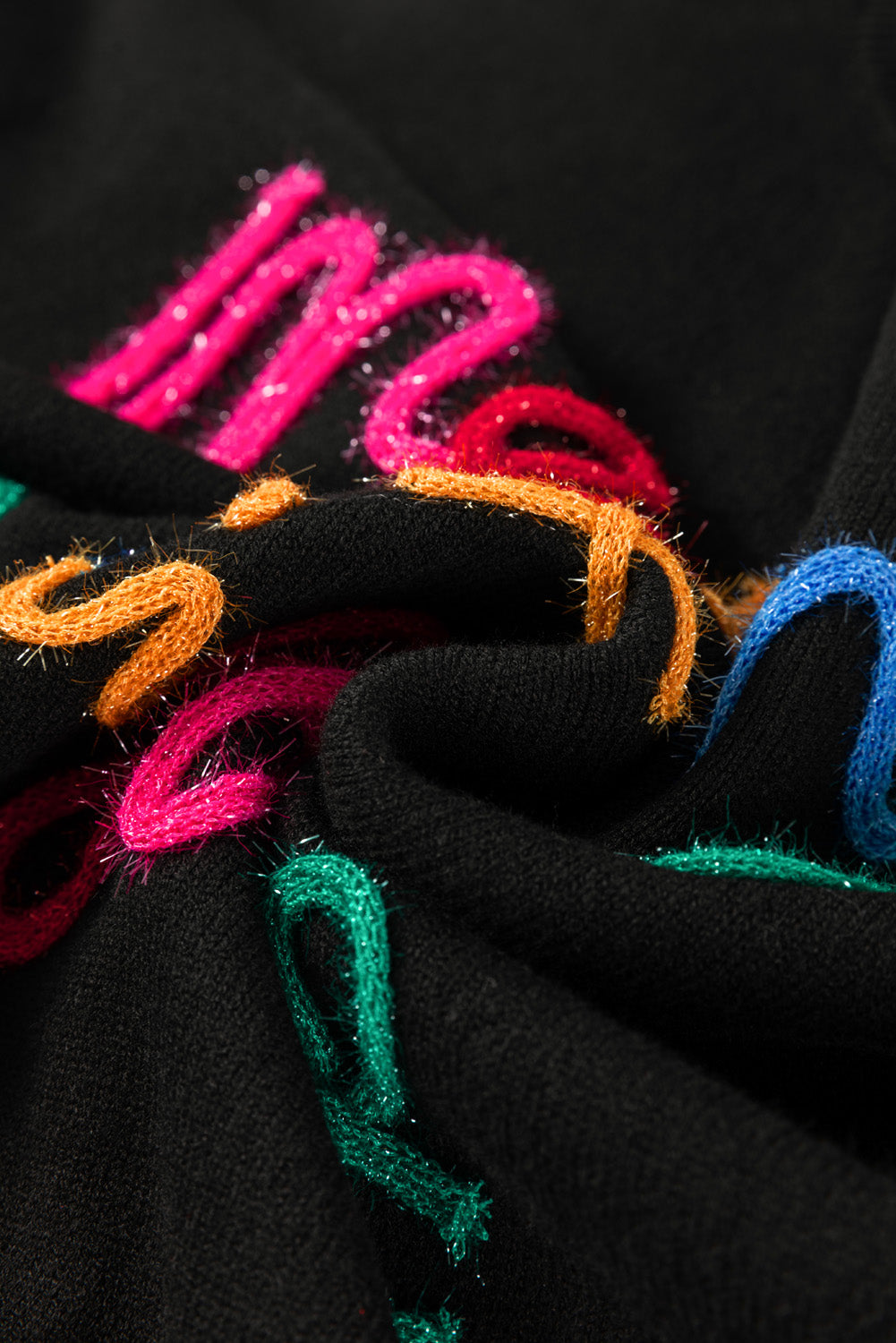 Black Tinsel Merry & Bright Plus Size Sweater