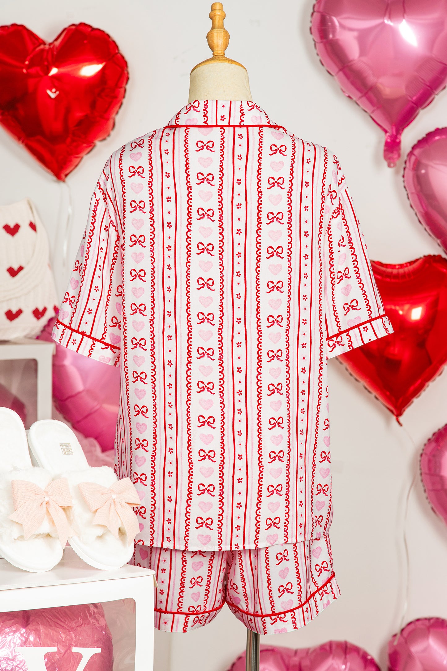 Hearts & Bows 2pc Pajama Set