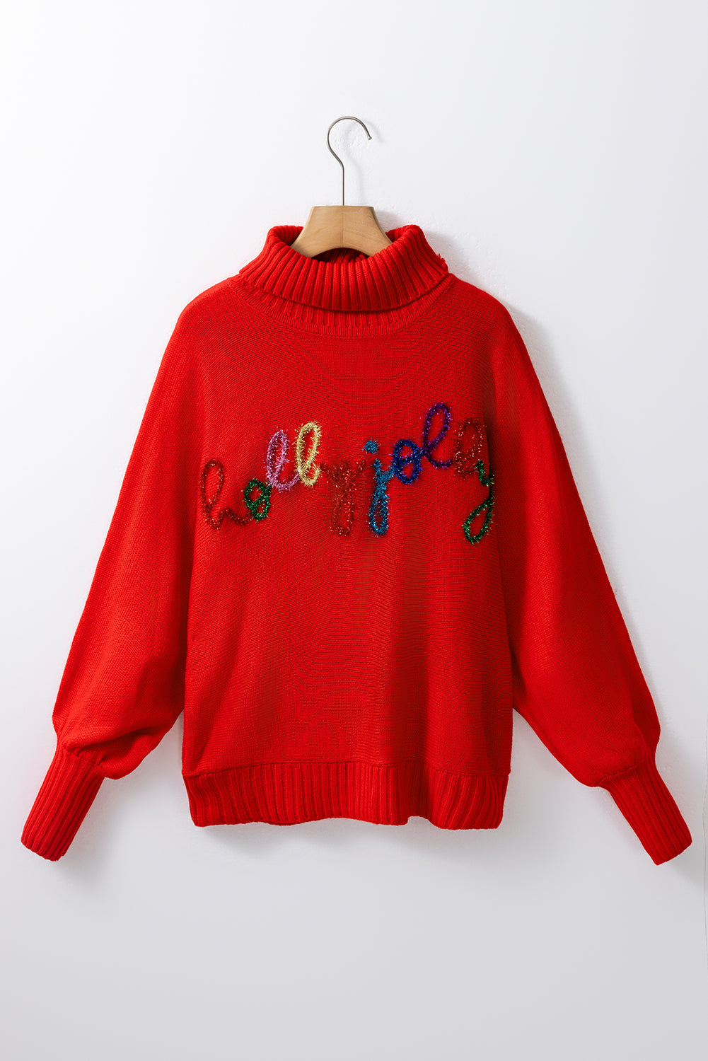 Holly Jolly Tinsel High Neck Sweater
