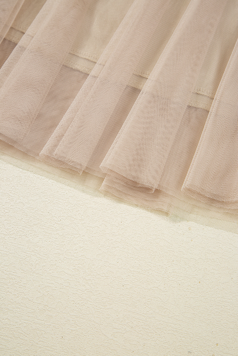 Apricot Tulle Midi Skirt