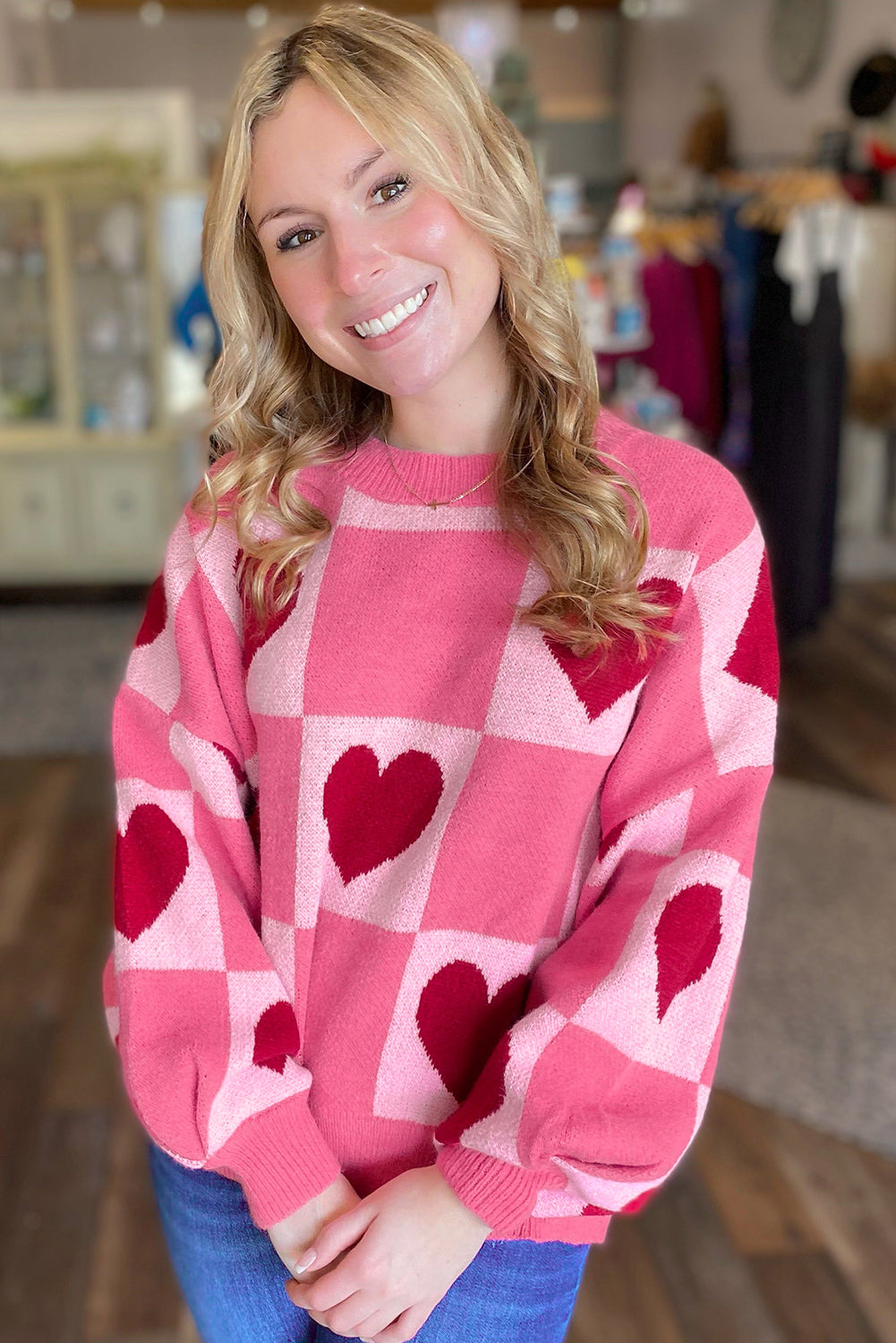Pink Love Crew Neck Sweater