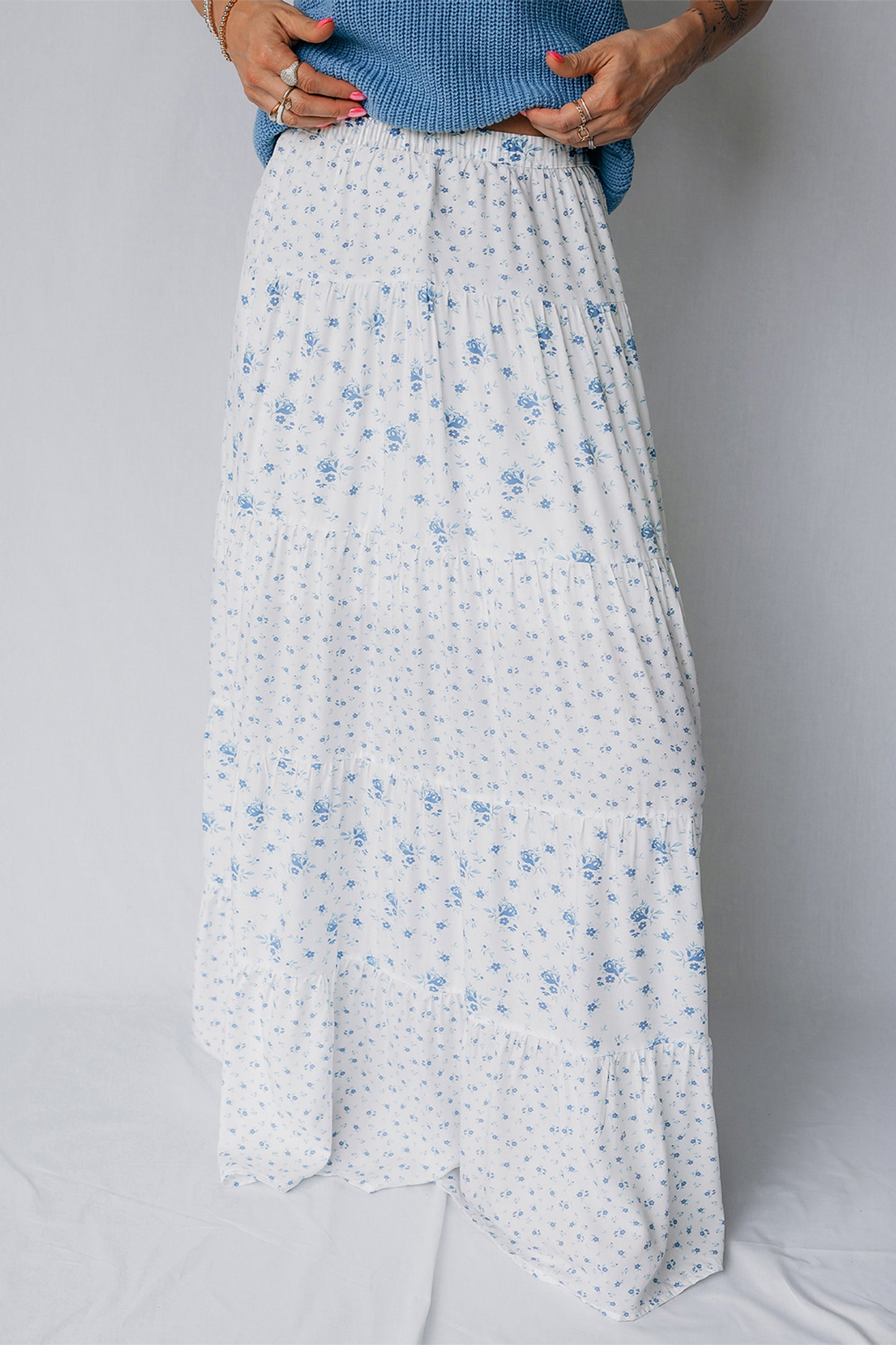 Tiny Floral Maxi Skirt