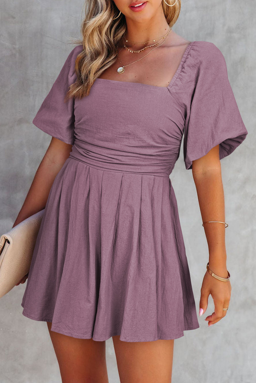 Valeria Square Neck Romper