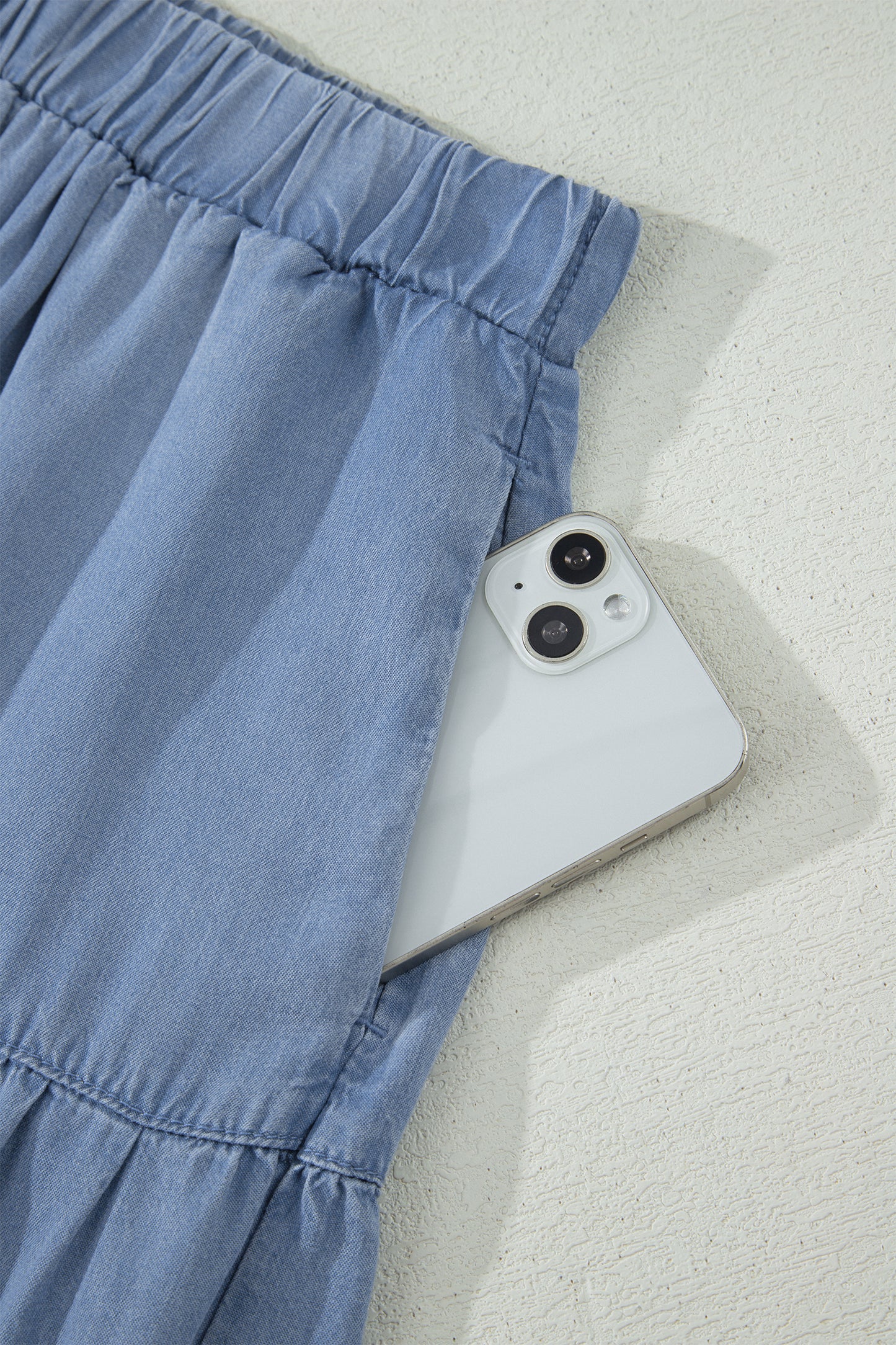 Beau Blue Denim Maxi Skirt