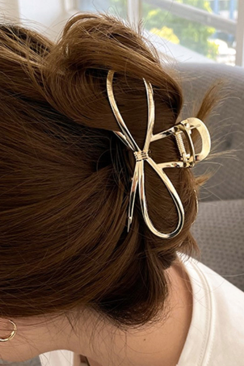 Gold Bowknot Claw Clip