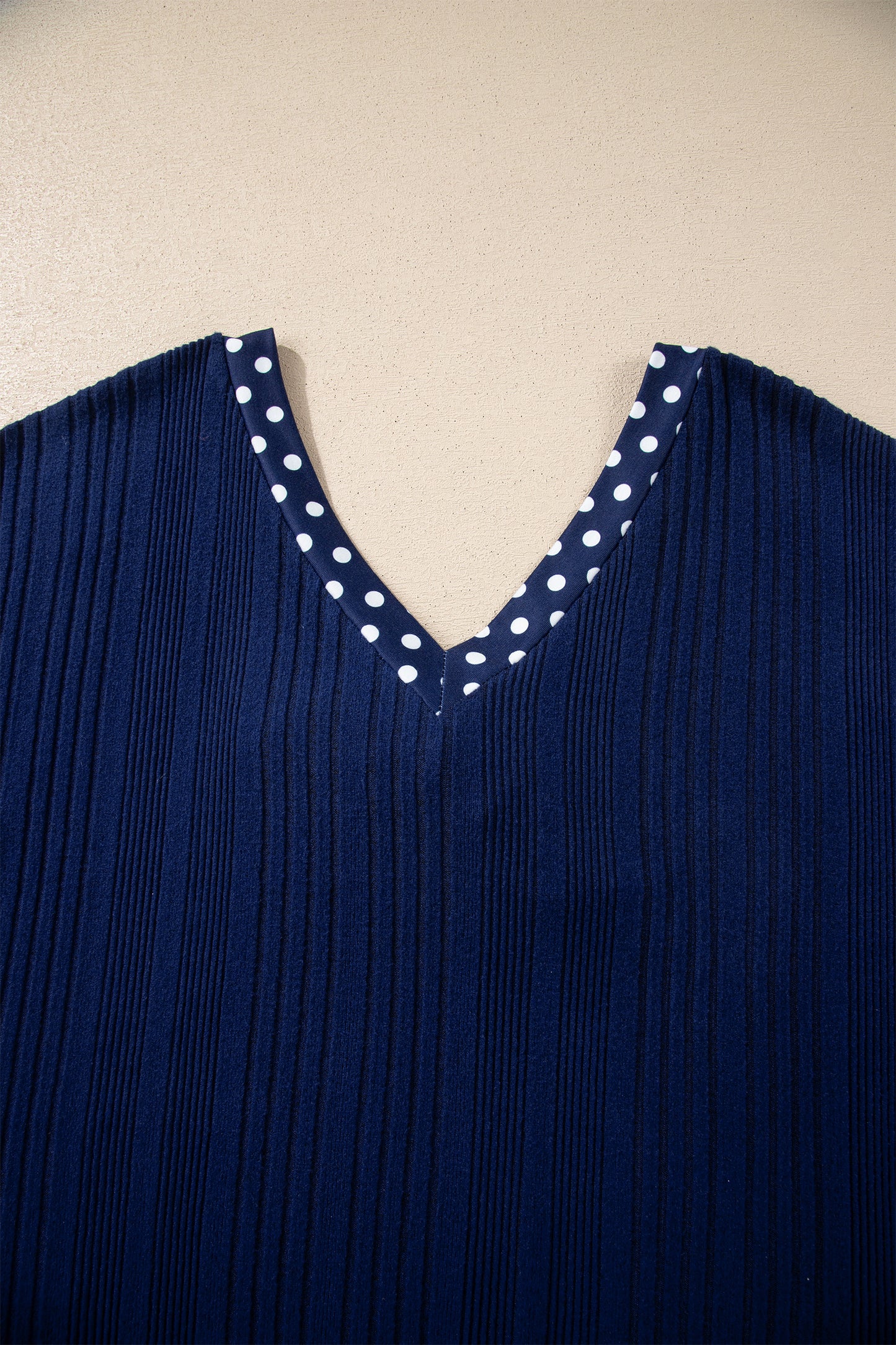 Delia Polka Dot Ribbed Top