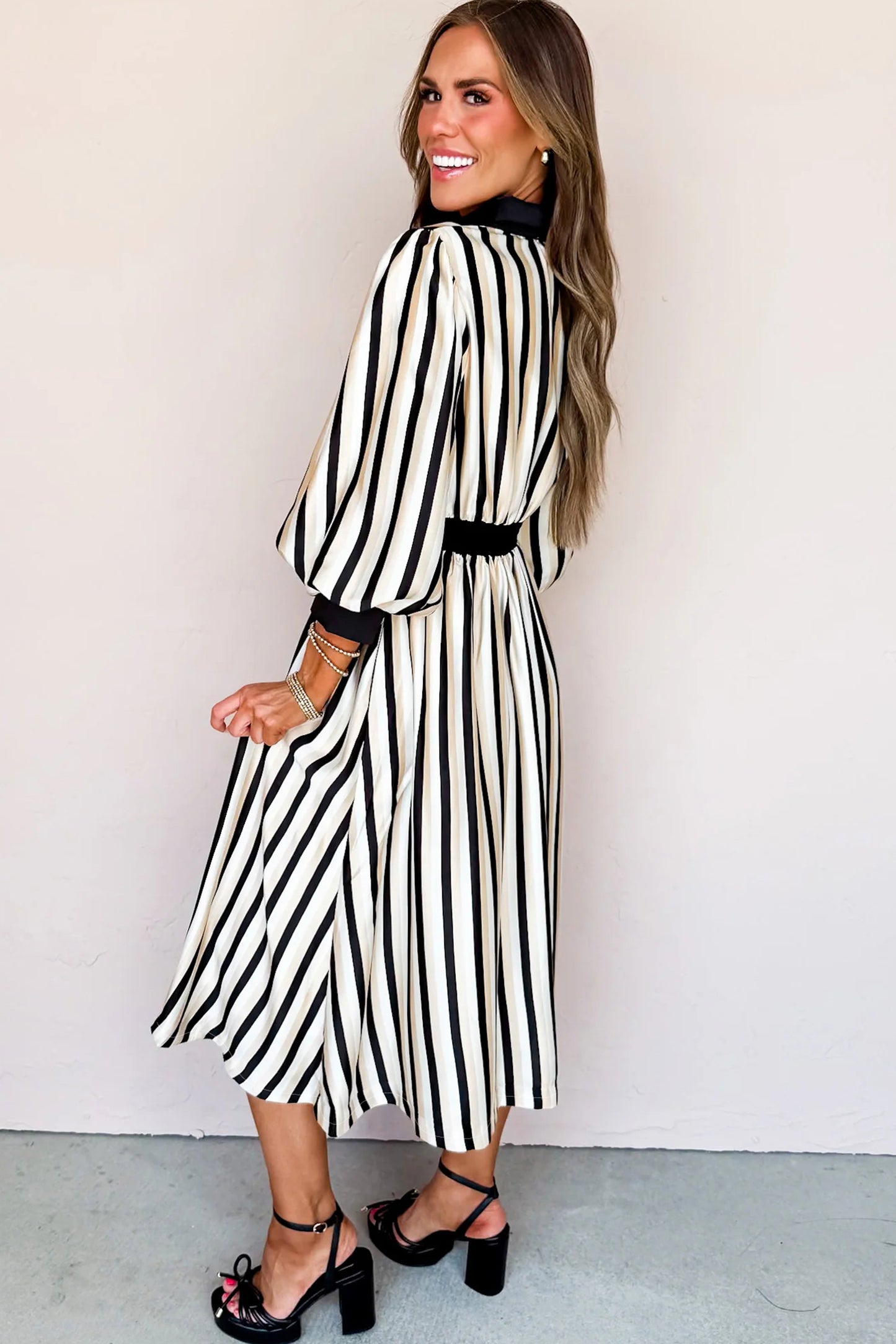 Reputation Button Down Midi Dress