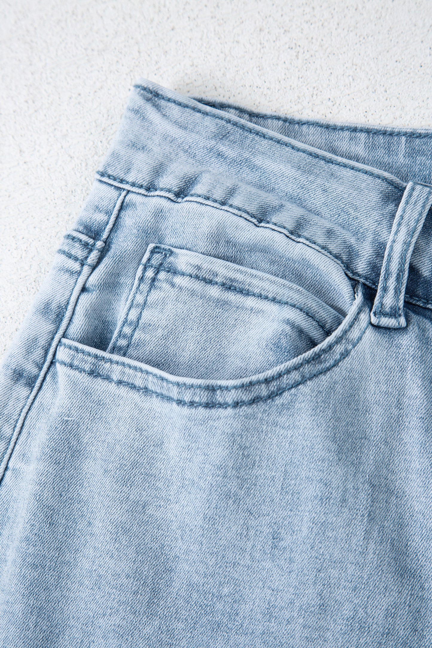 Beau Blue Bow Detail Straight Leg Jeans