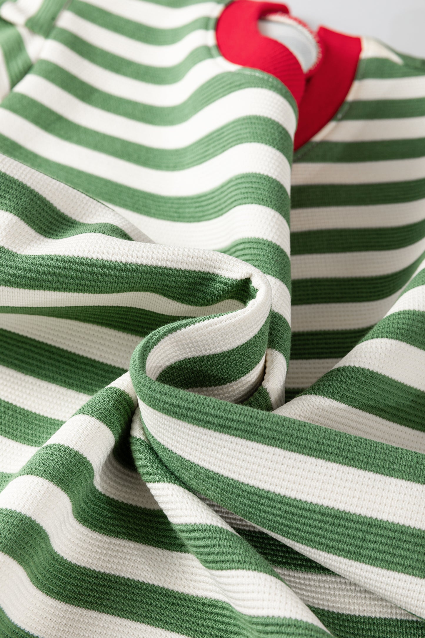 Striped Puff Sleeve Round Neck Tee