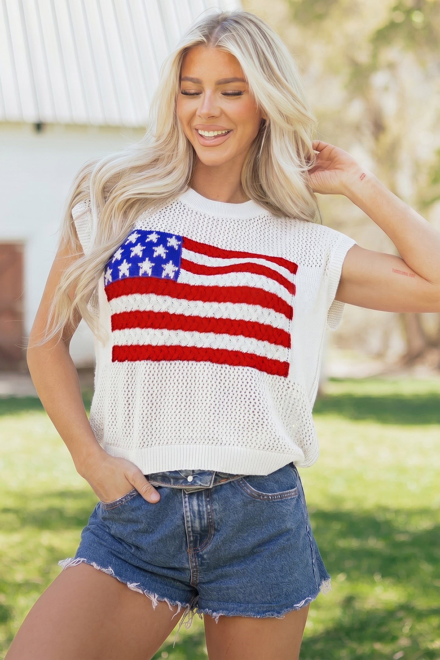 American Summer Sweater Top