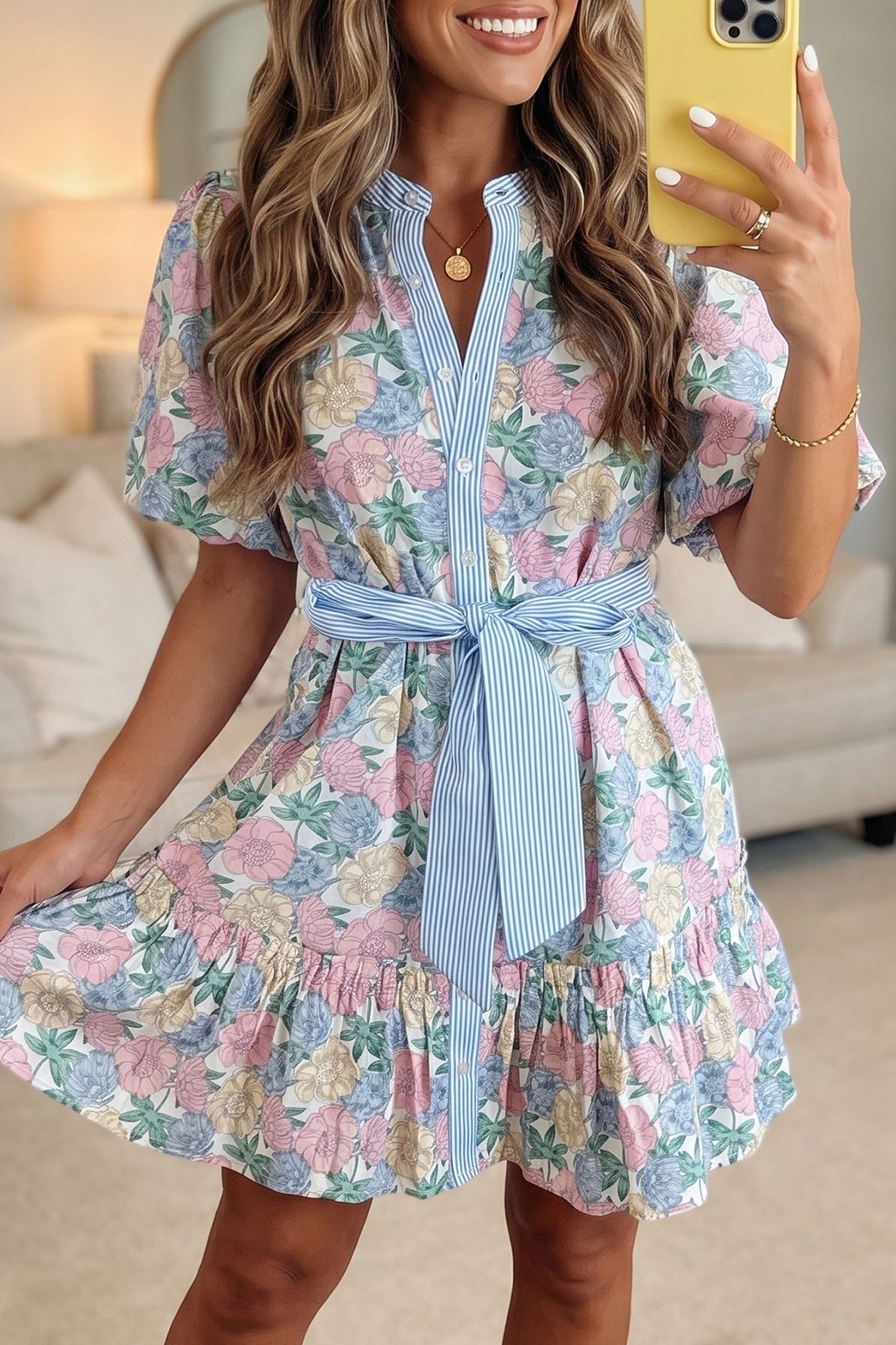 Brielle Floral Print Dress