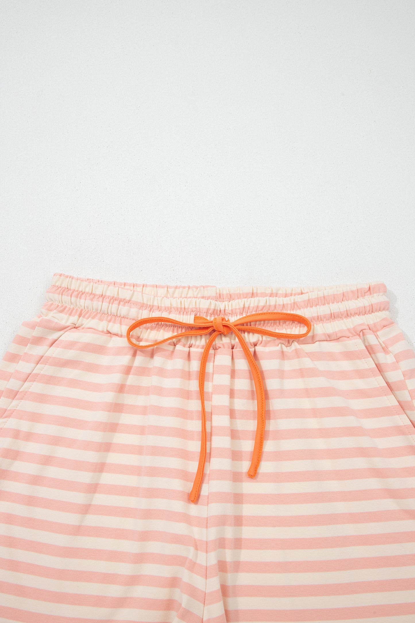 Pink Striped Tee and Shorts Set