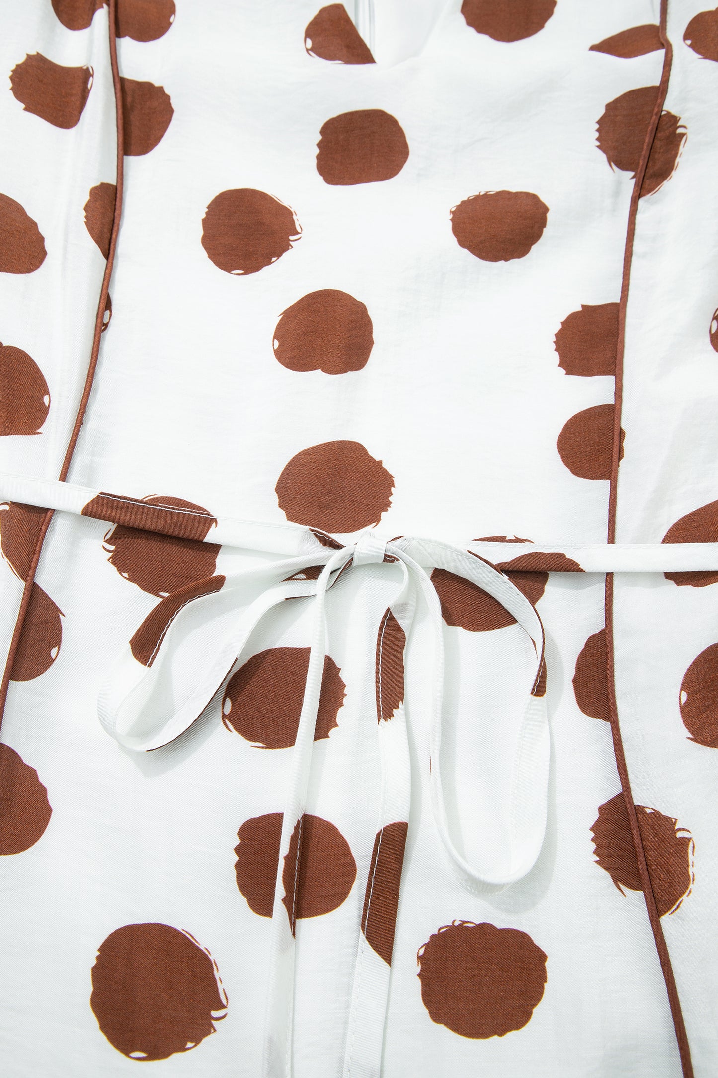 Polka Dot Tie Waist Midi Dress