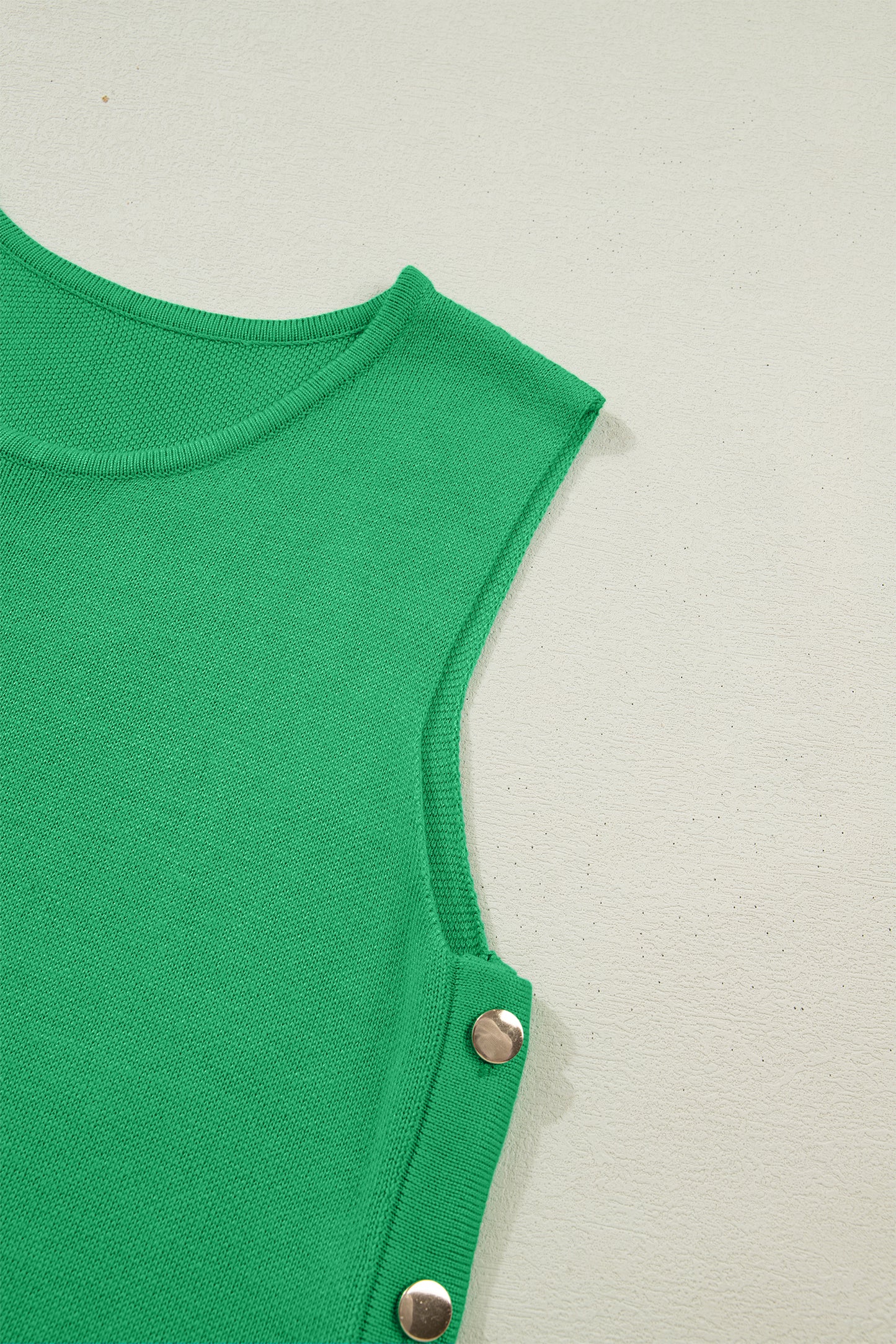 Spring Green Side Button Sweater
