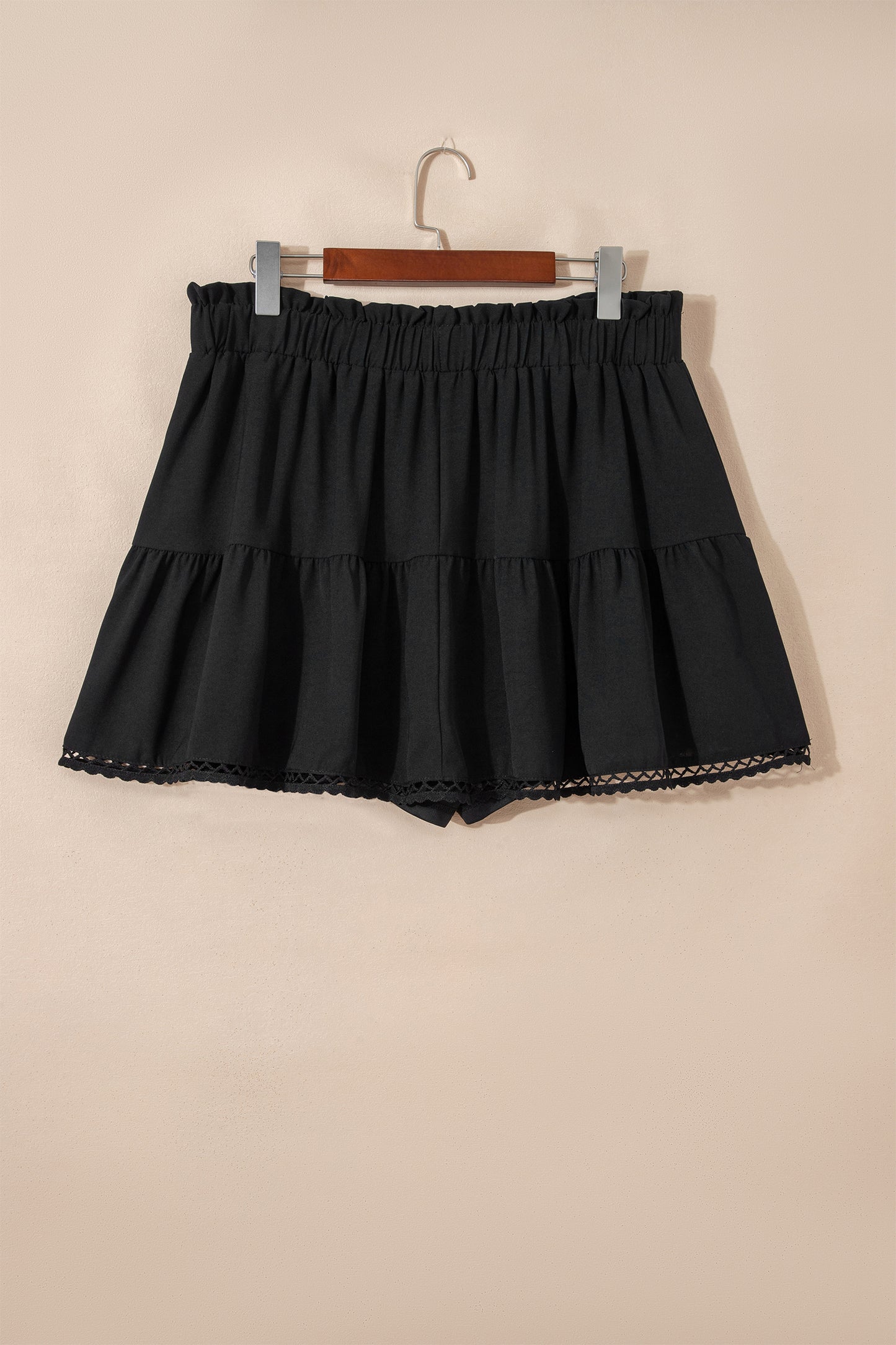Lace Trim Ruffled Skirt in Plus Size