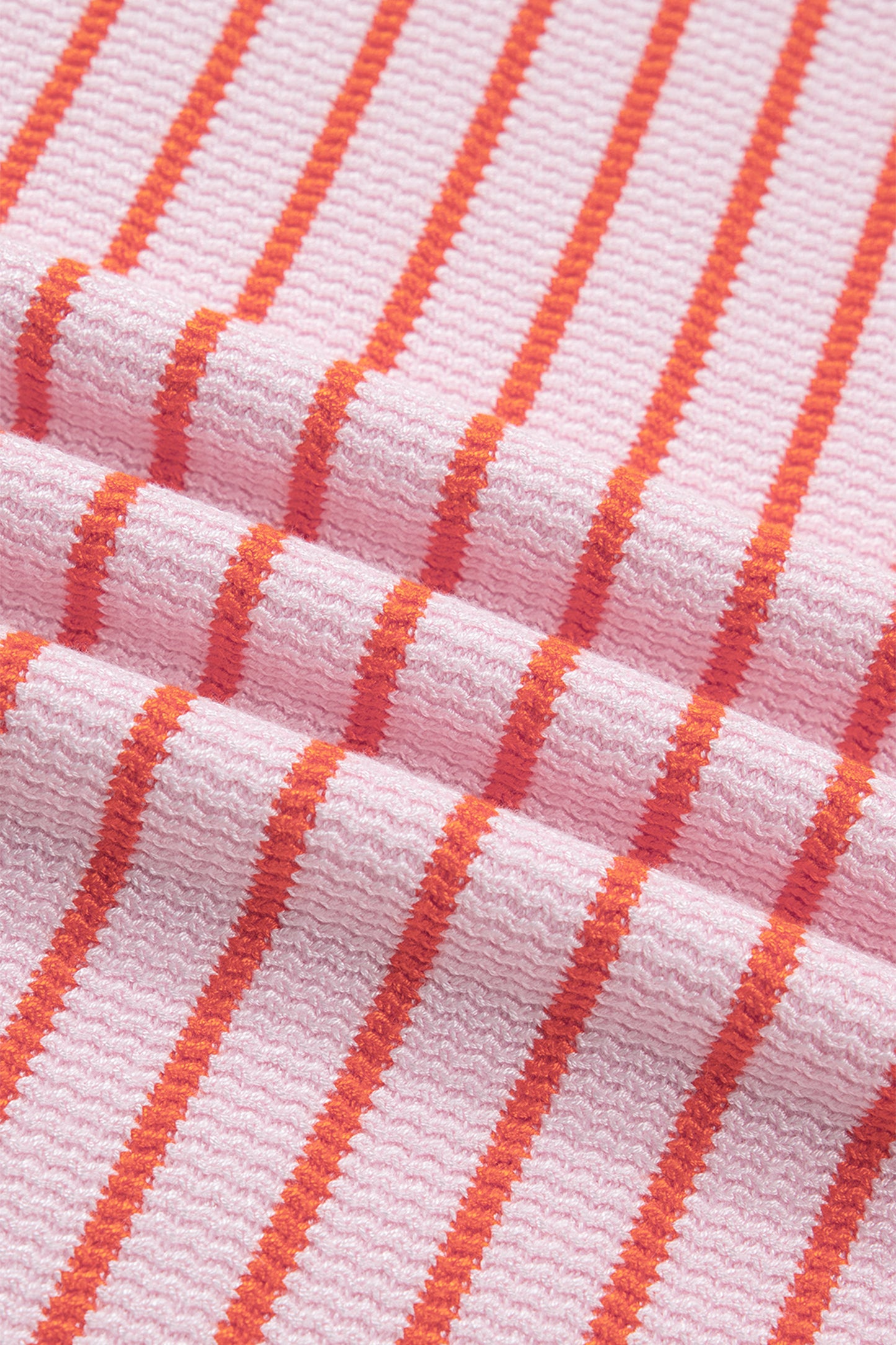 Sweet Striped Knit Sleeveless Sweater