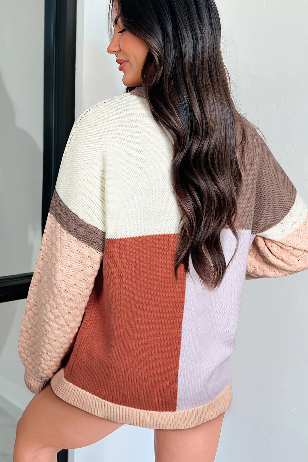 Coffee Colorblock Sweater