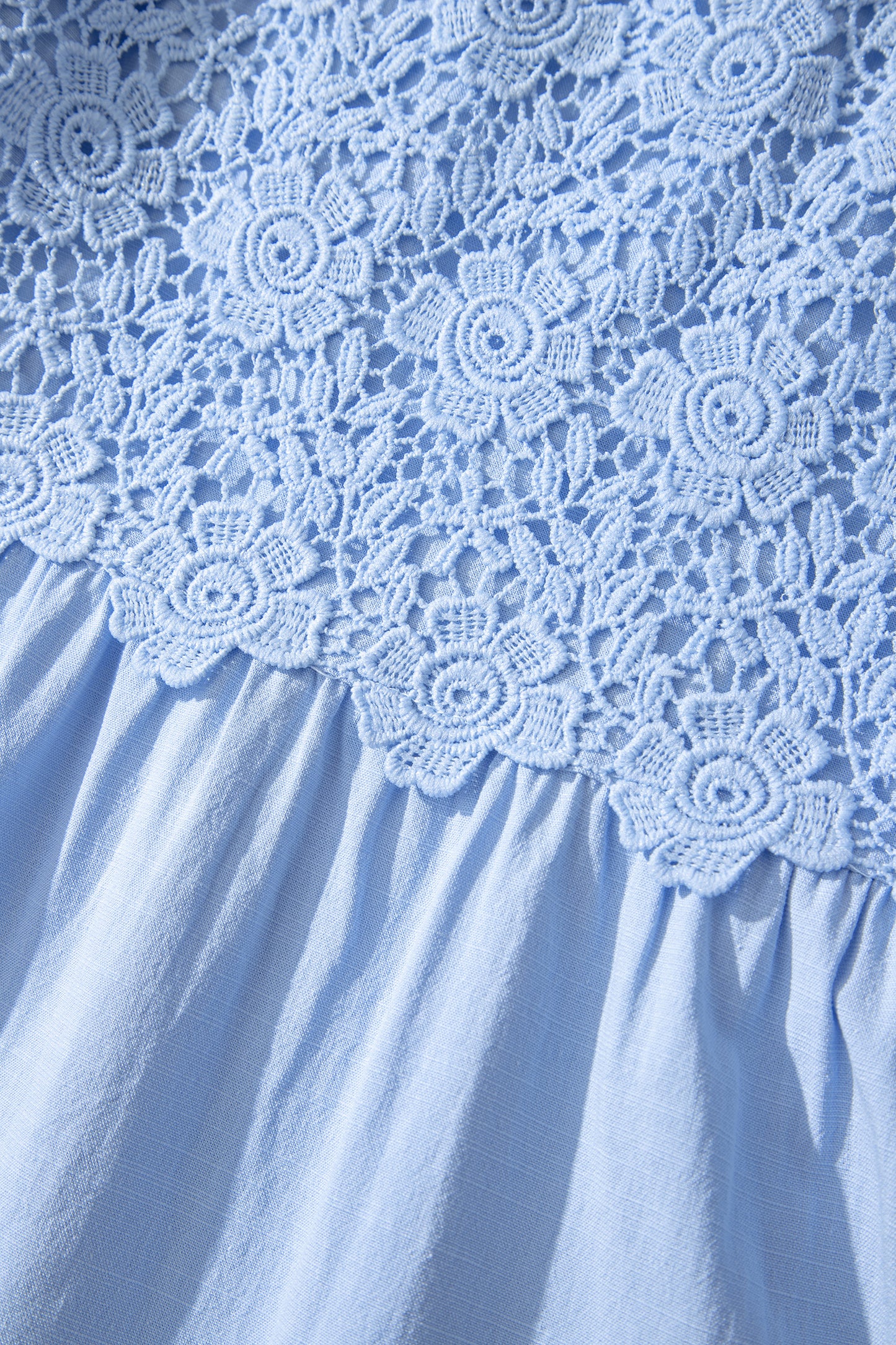 Beau Blue Flowy Tiered Midi Dress