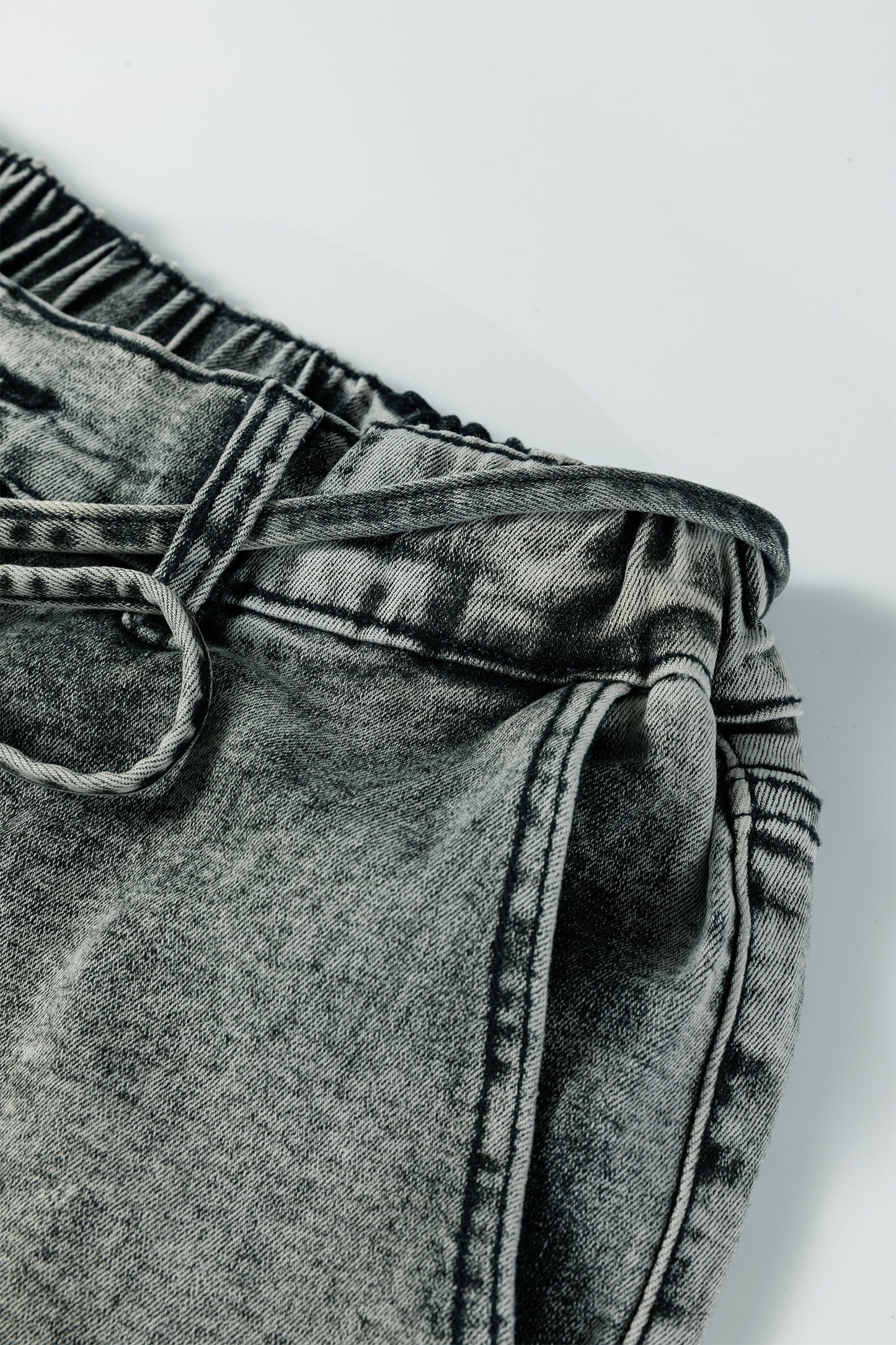 Acid Wash Barrel Jeans