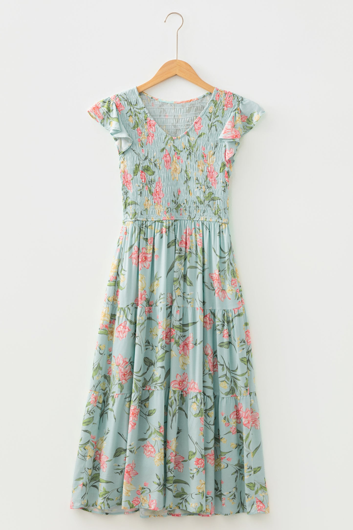 Smocked Floral Maxi Dress