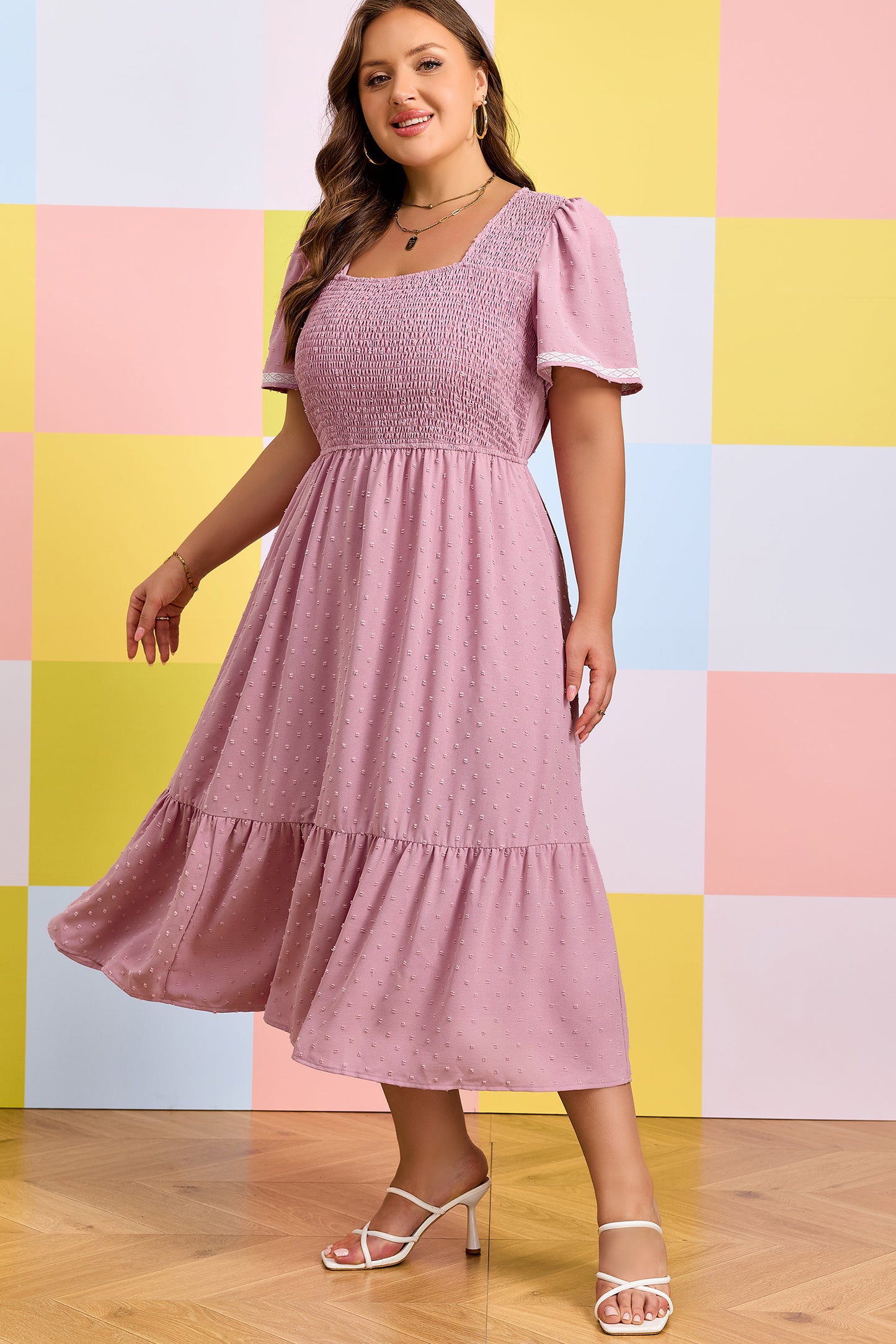 Pinkie Pie Midi Dress in Plus Size