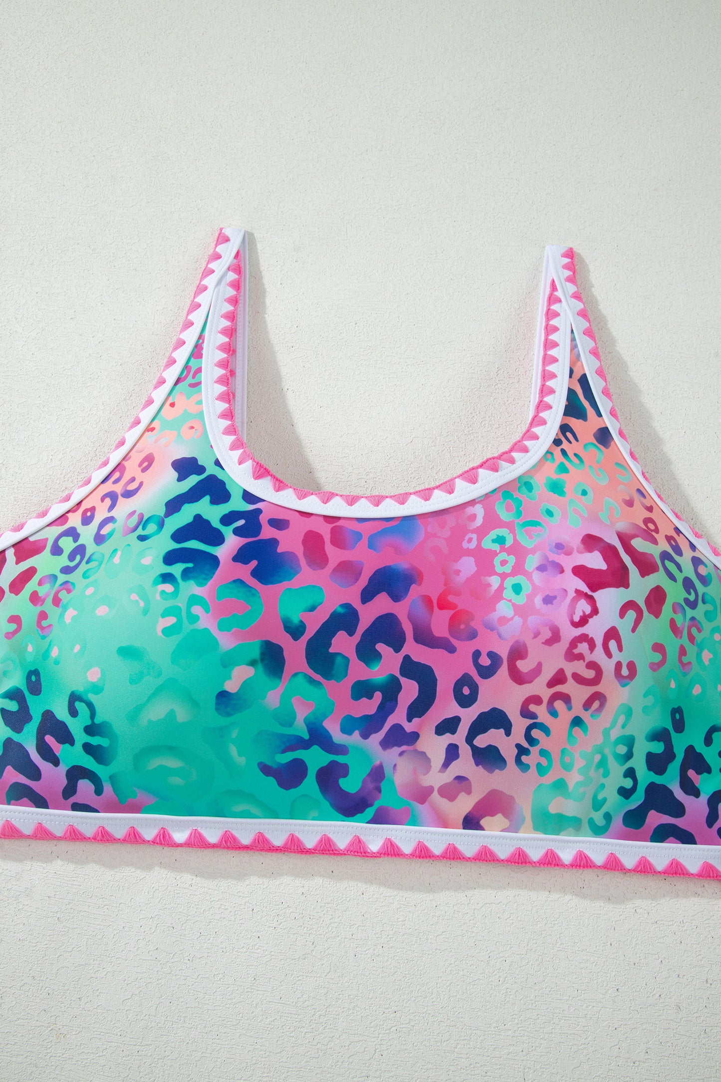 Pink Leopard High Waist Bikini Set