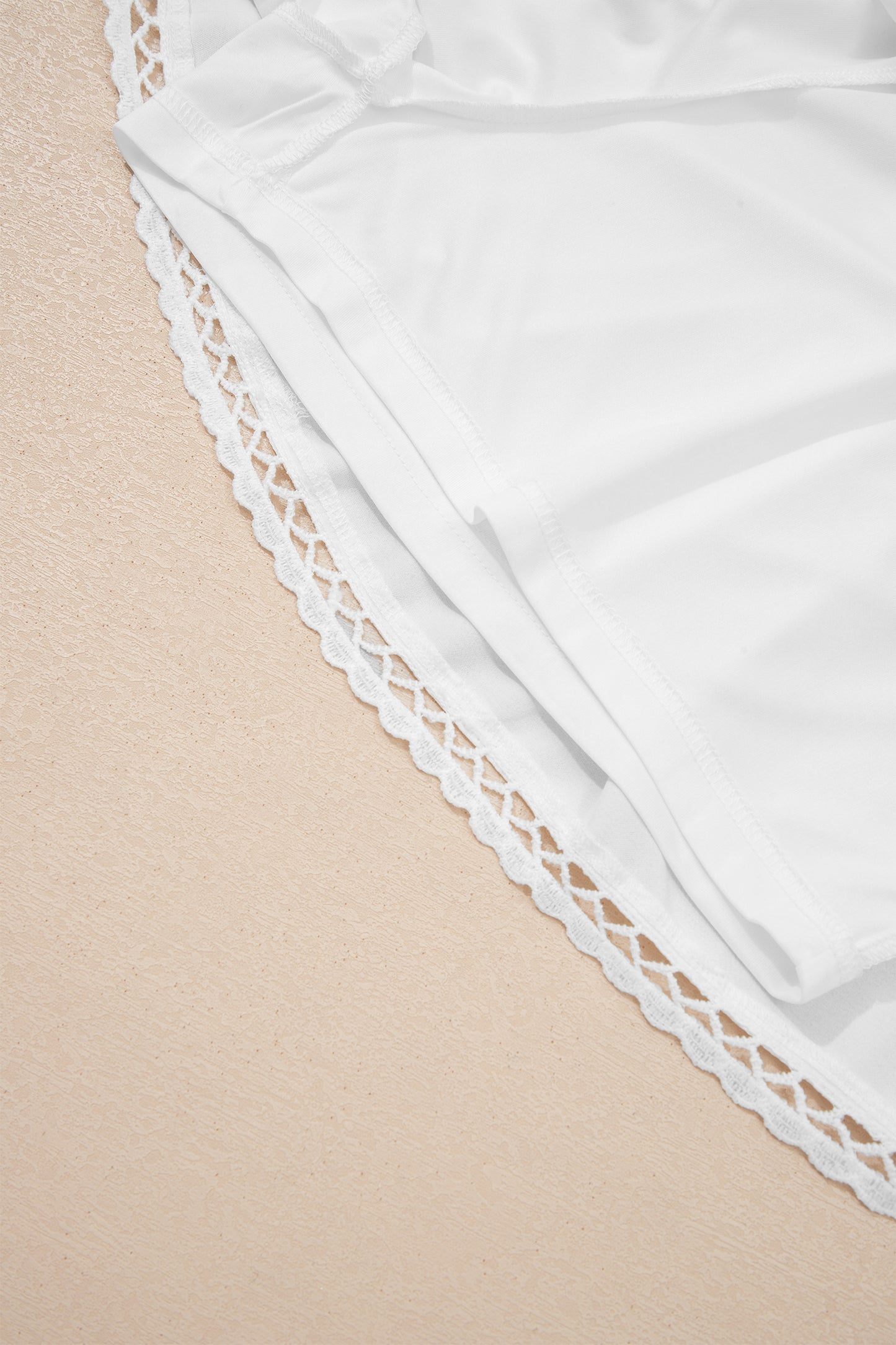 Lace Trim Ruffled Skirt in Plus Size