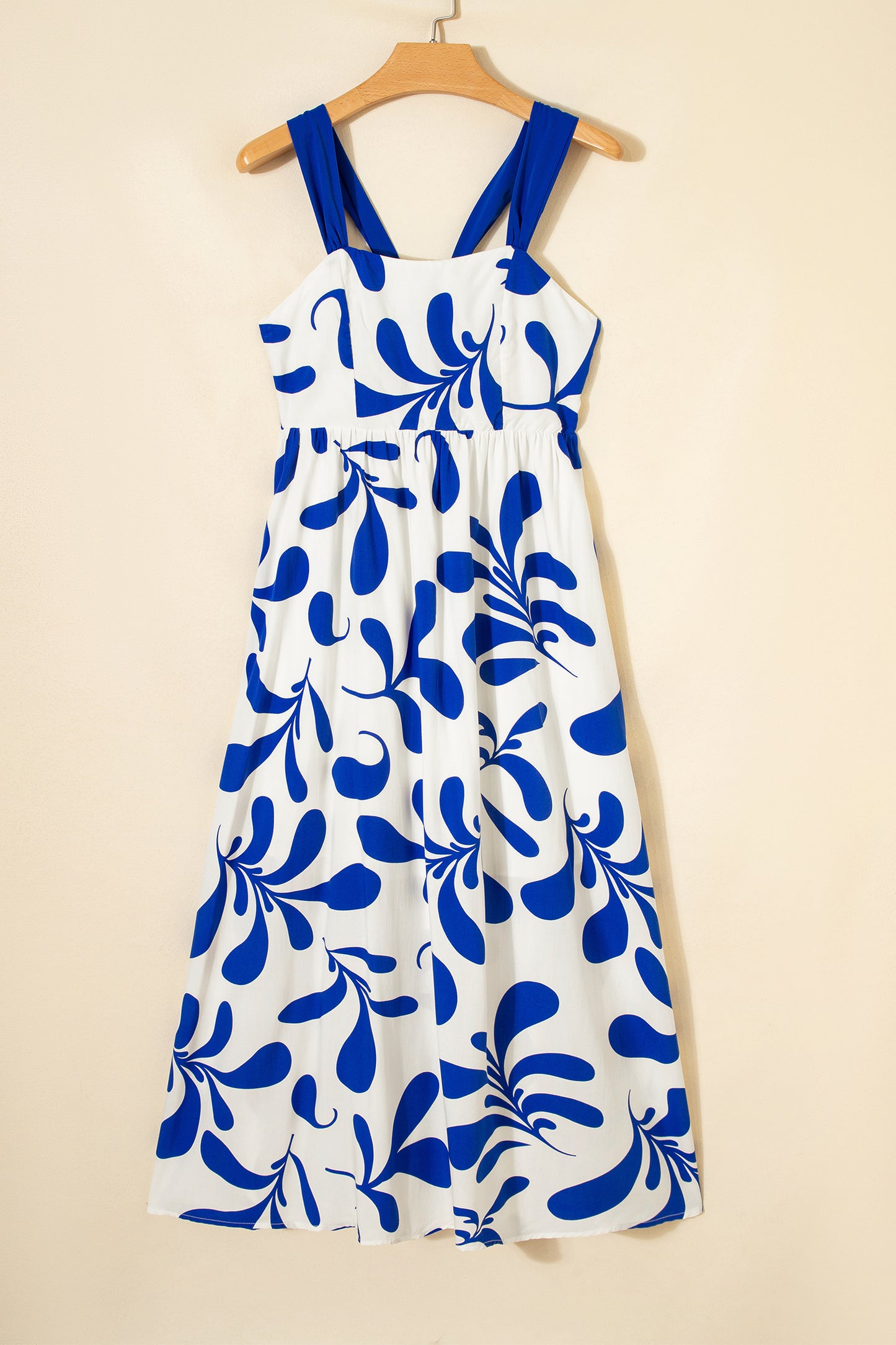 Summer Blue Criss-cross Tie Back Dress