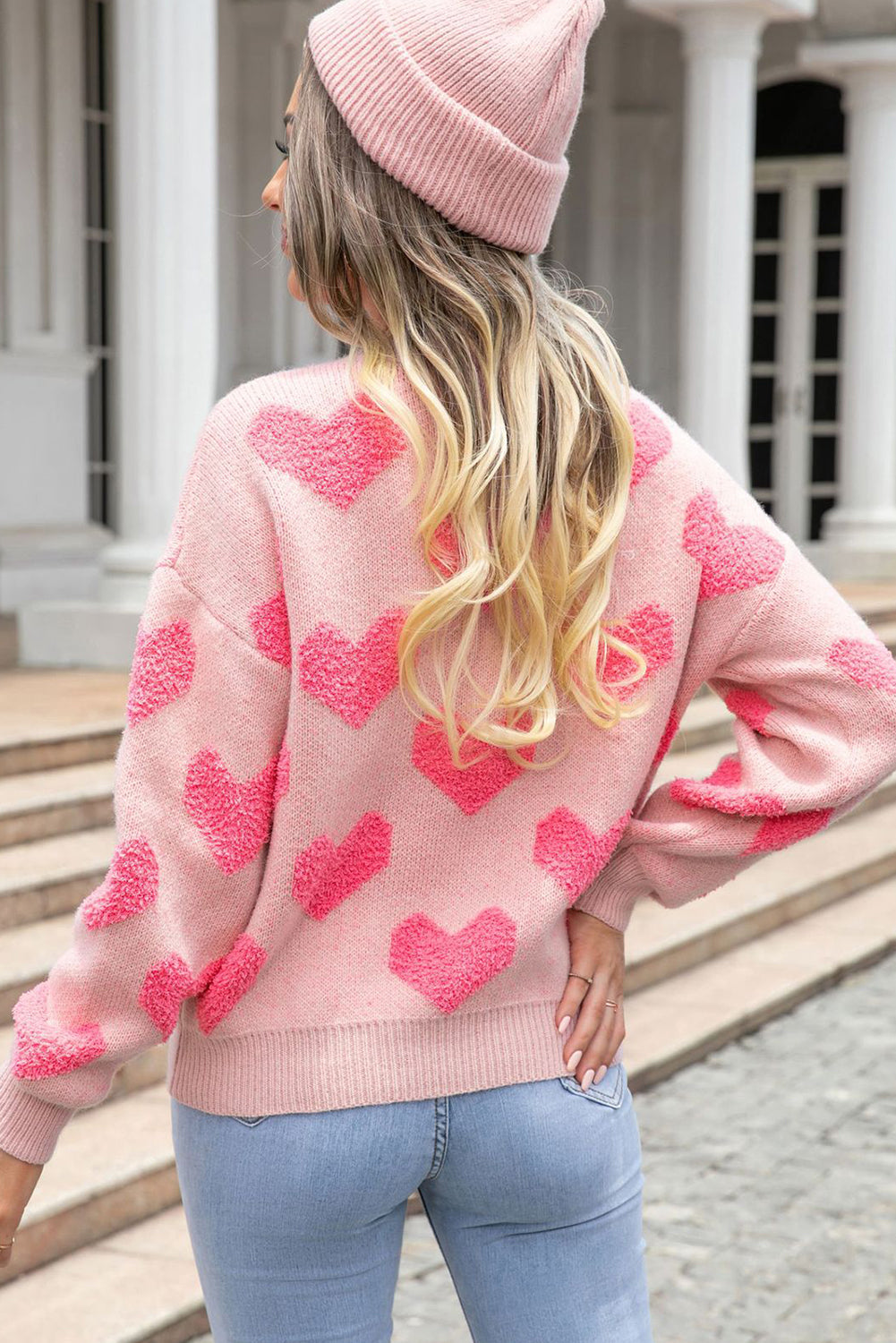 Valentine's Jacquard Knit Sweater