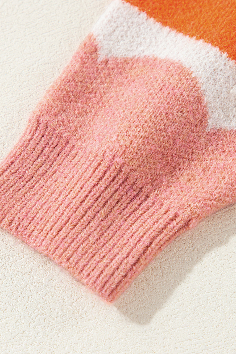 Rose Red Wavy Striped Sweater