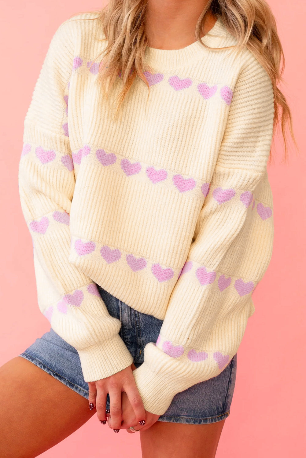 Valentine Ribbed Knit Sweater