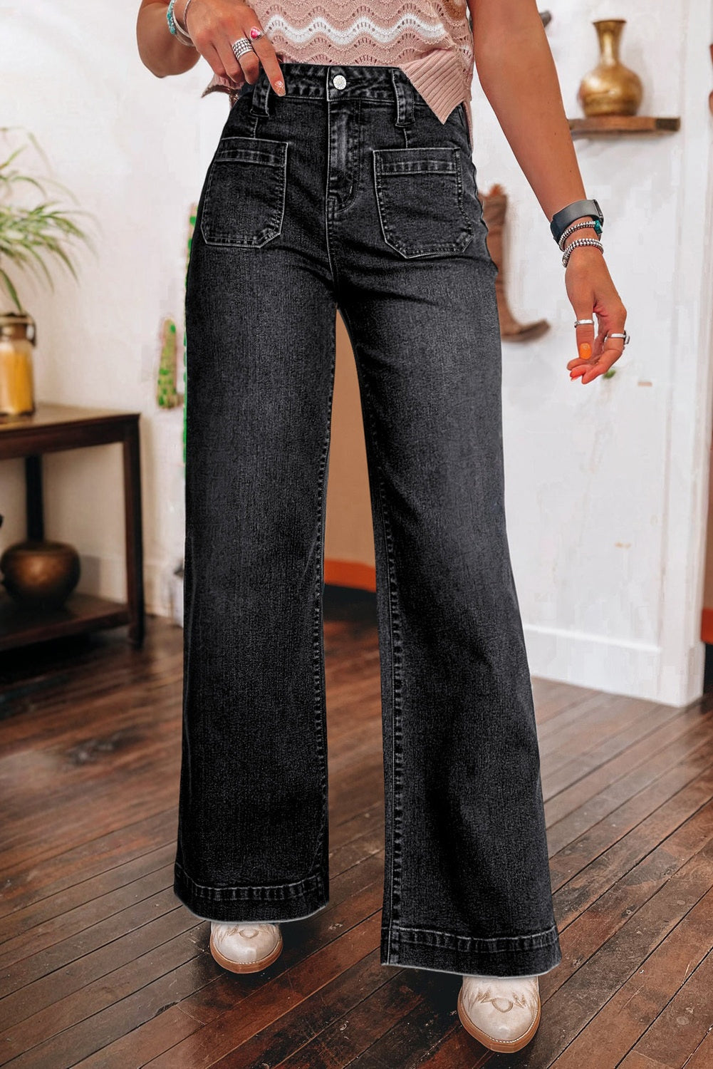 Black Wide Leg Jeans