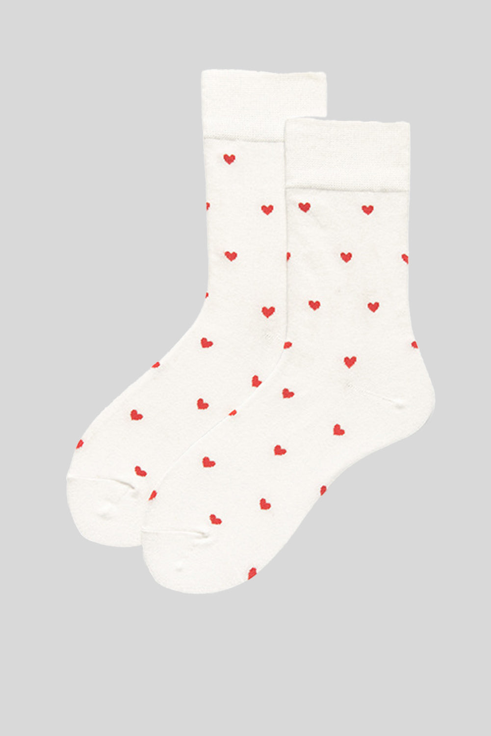 Heart Pattern Crew Socks