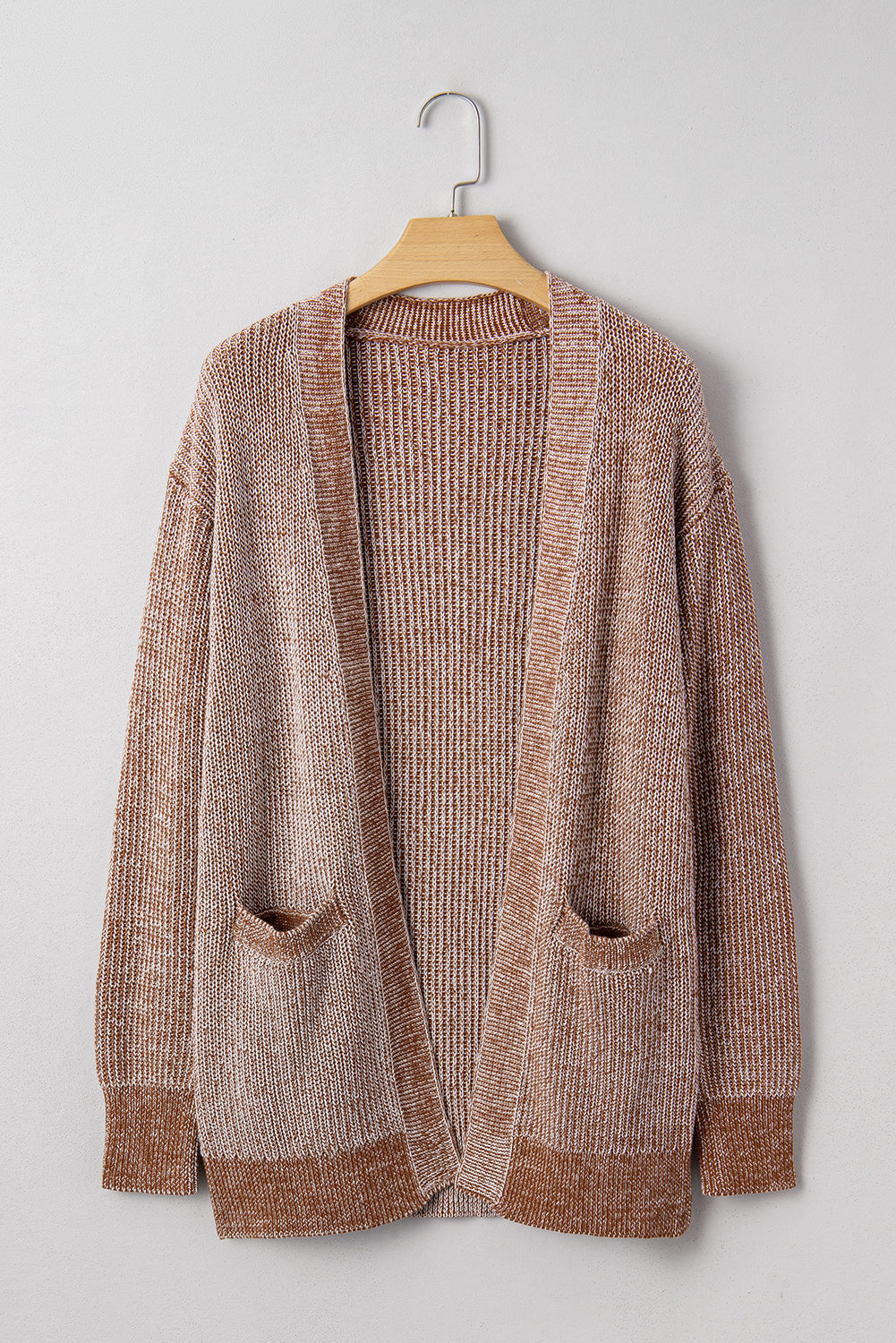 Straw Knit Cardigan with Pockets
