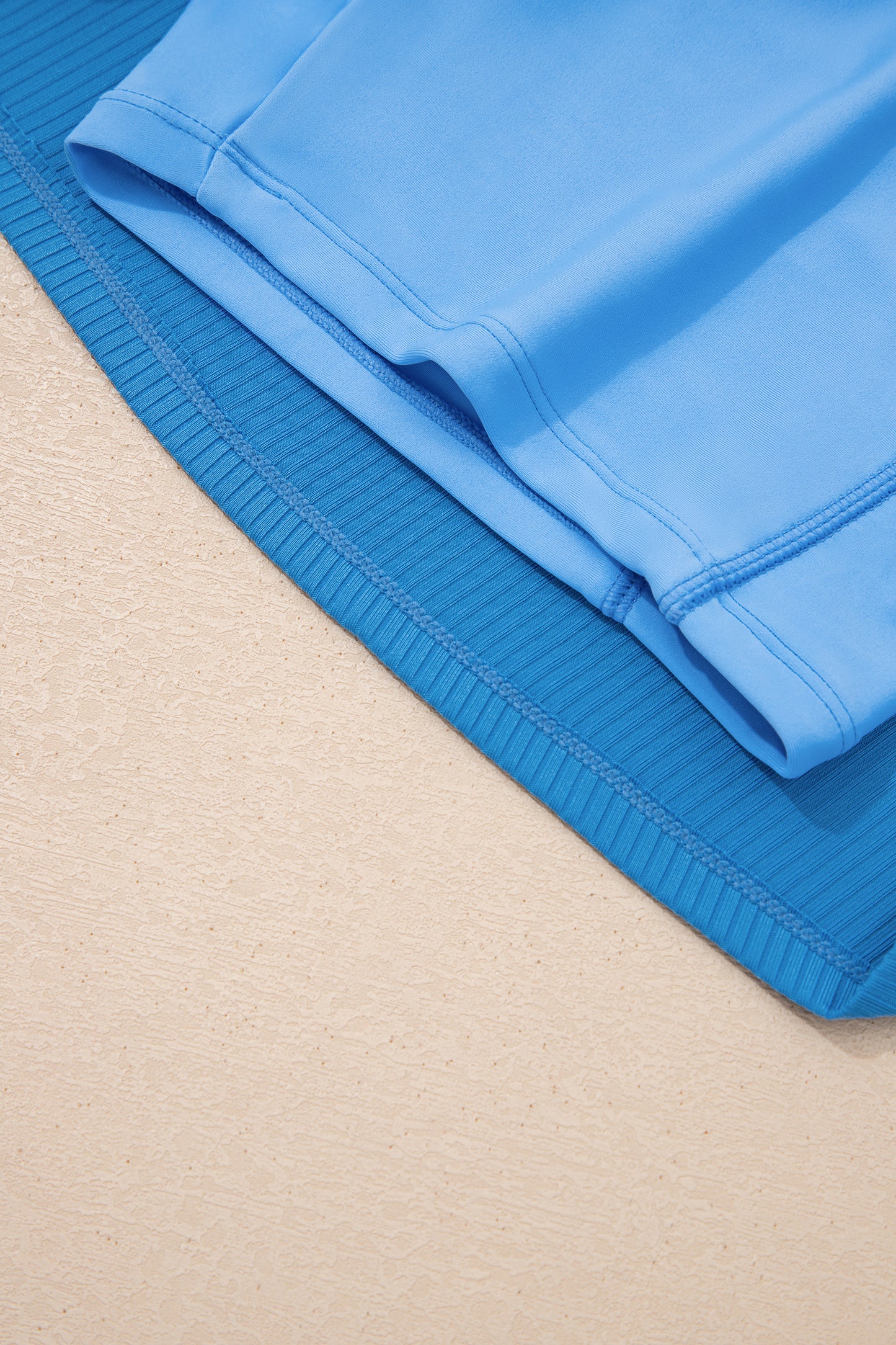 Ribbed Pocketed One-Piece Swim Dress
