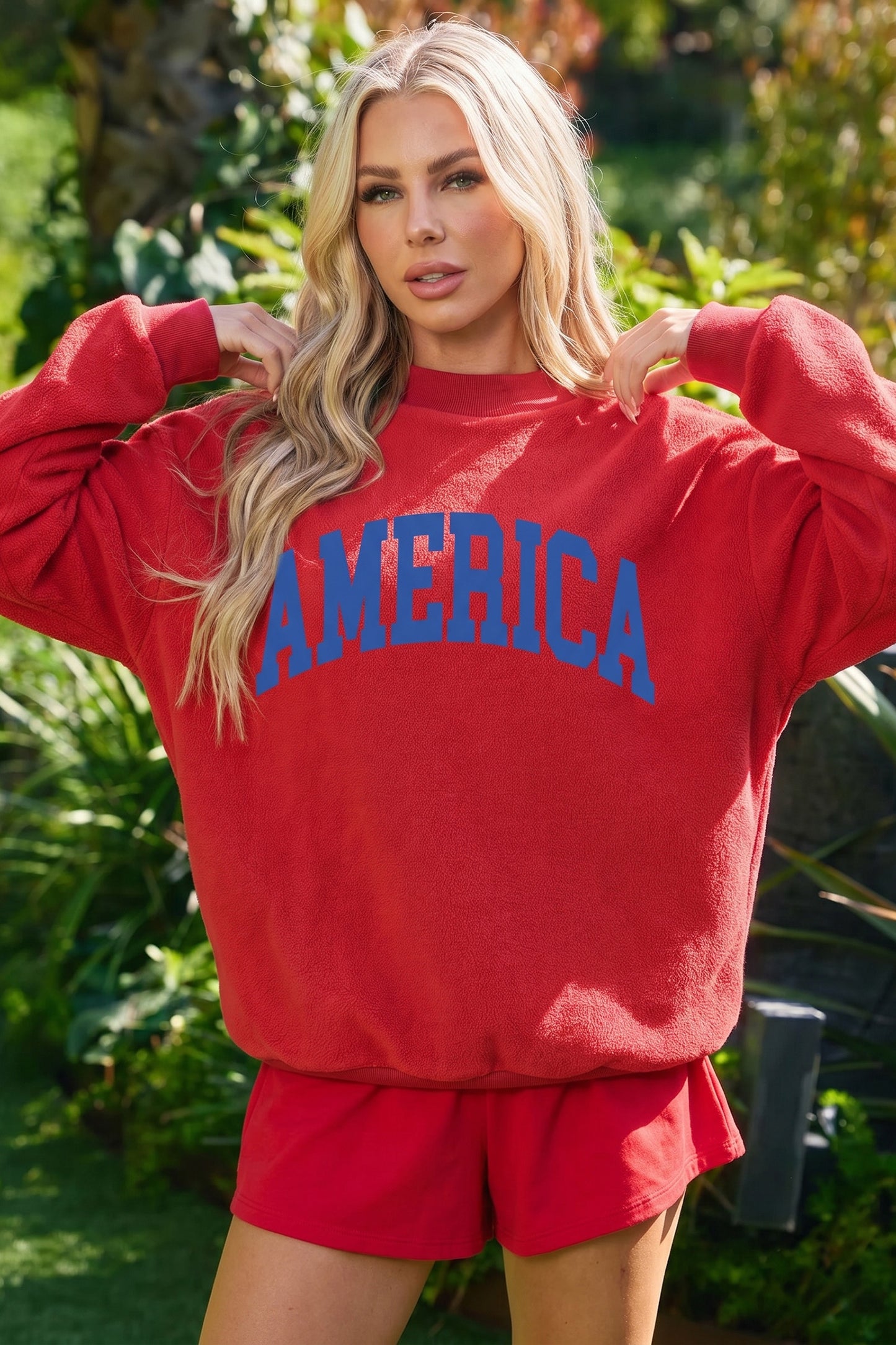 Patriotic Reversible Graphic Sweatshirt